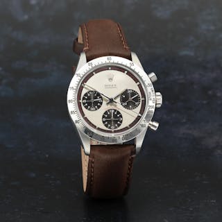 Rolex. A fine and rare stainless steel manual wind...