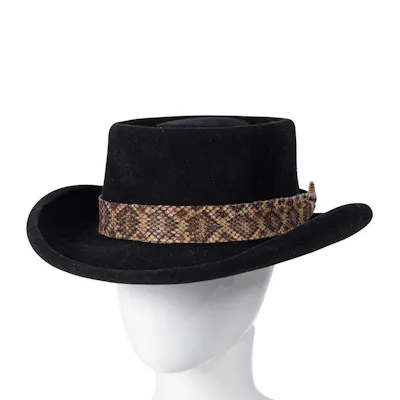 A TEXAS HATTERS HI-ROLLER® HAT WORN BY RONNIE VAN ZANT OF LYNYRD ...
