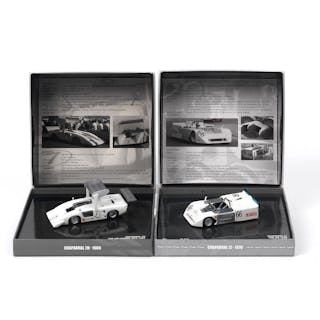Two boxed 1:43 scale limited edition die-cast models of Chaparral