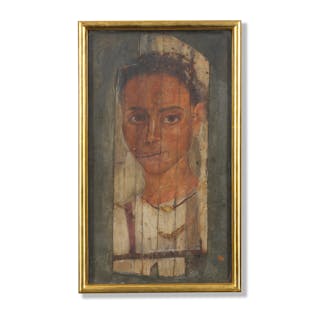 An Egyptian Fayum portrait of a young man