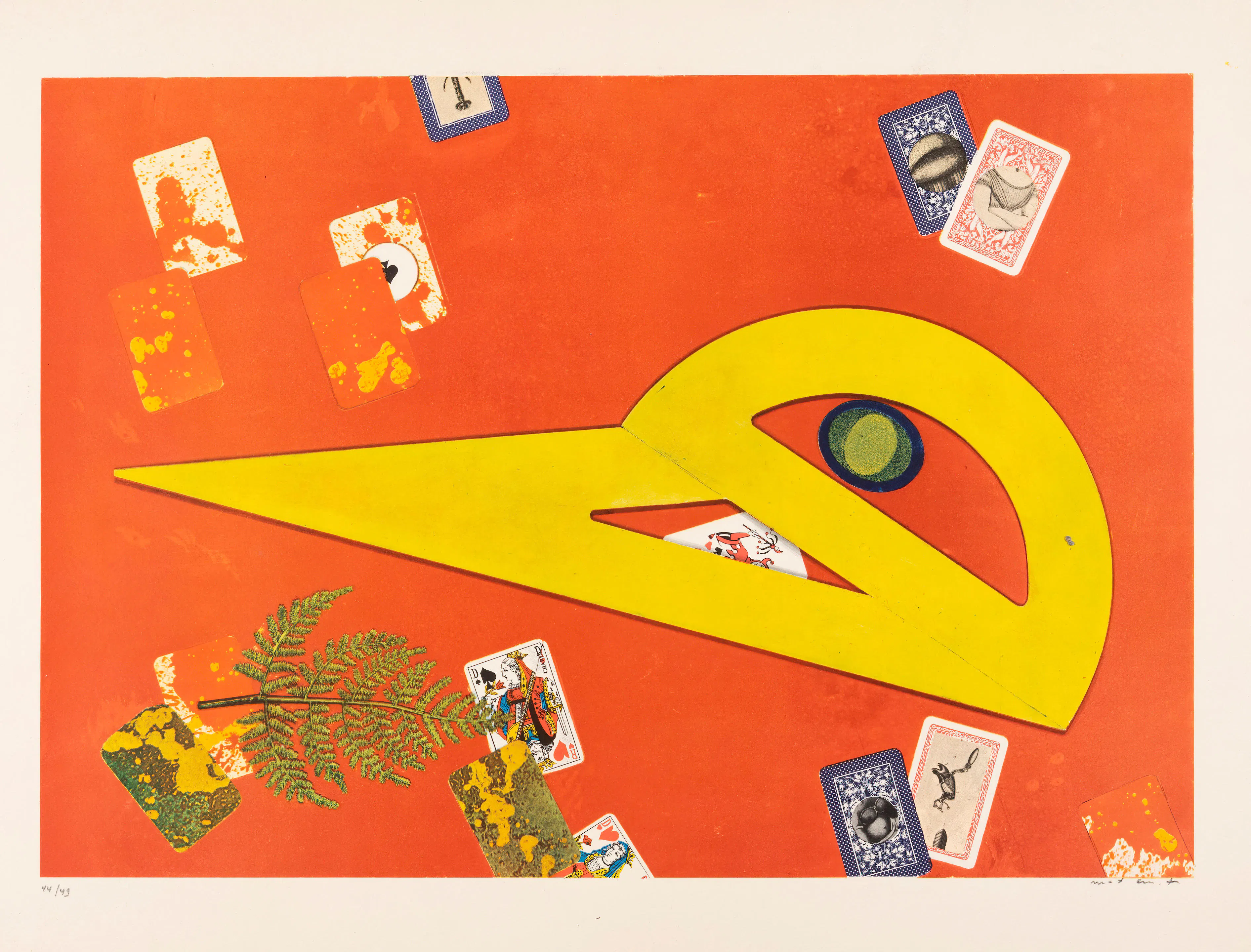 Lithographie Originale Max Ernst 'Le Surréalisme (Les Cartes)' - Mourlot, 1964
