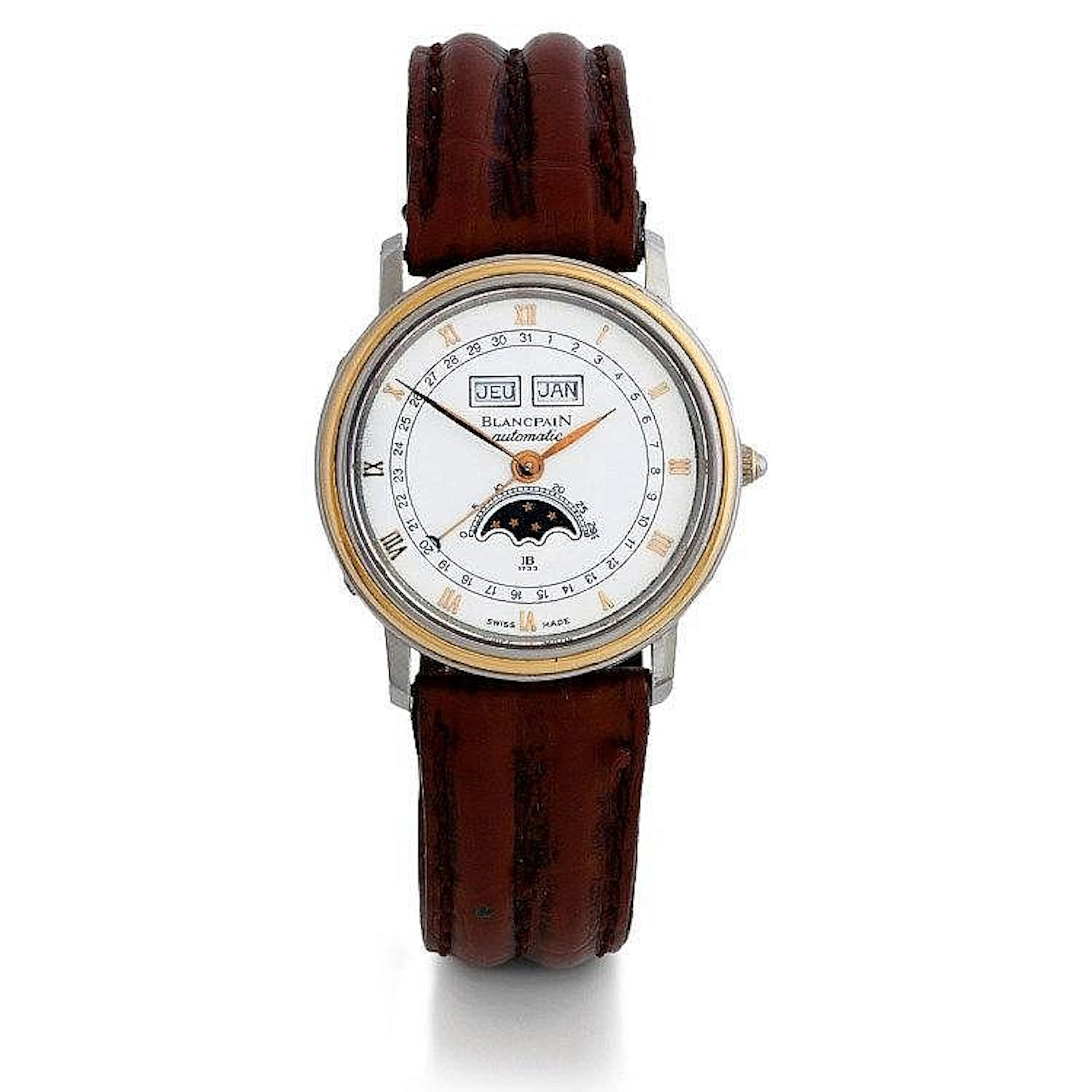 Blancpain, Quantième annuel, n° 692, vers 1990. Une montre ronde