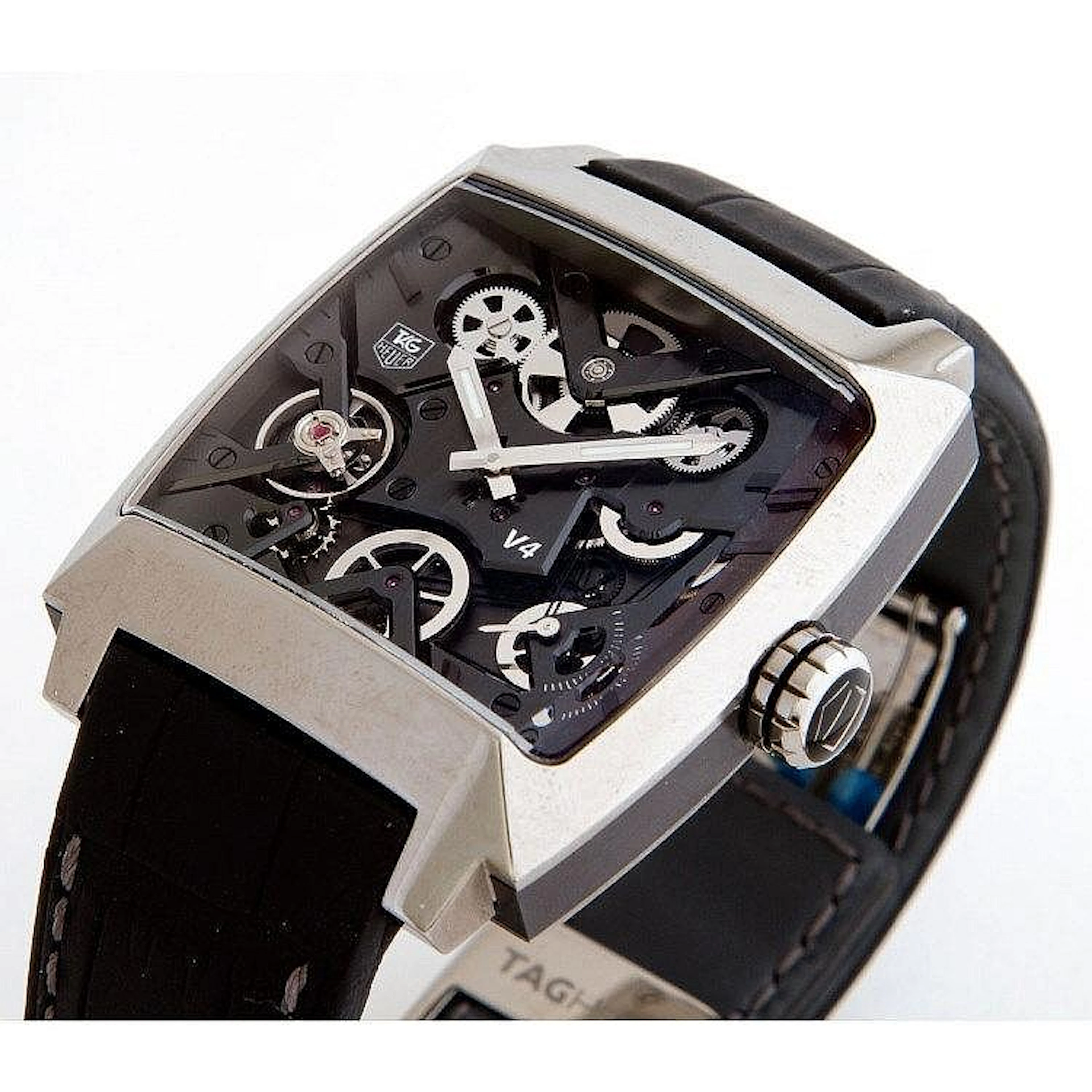 Tag Heuer, Monaco V4, édition limitée n° 60/200, vendue le 17 février 2012.