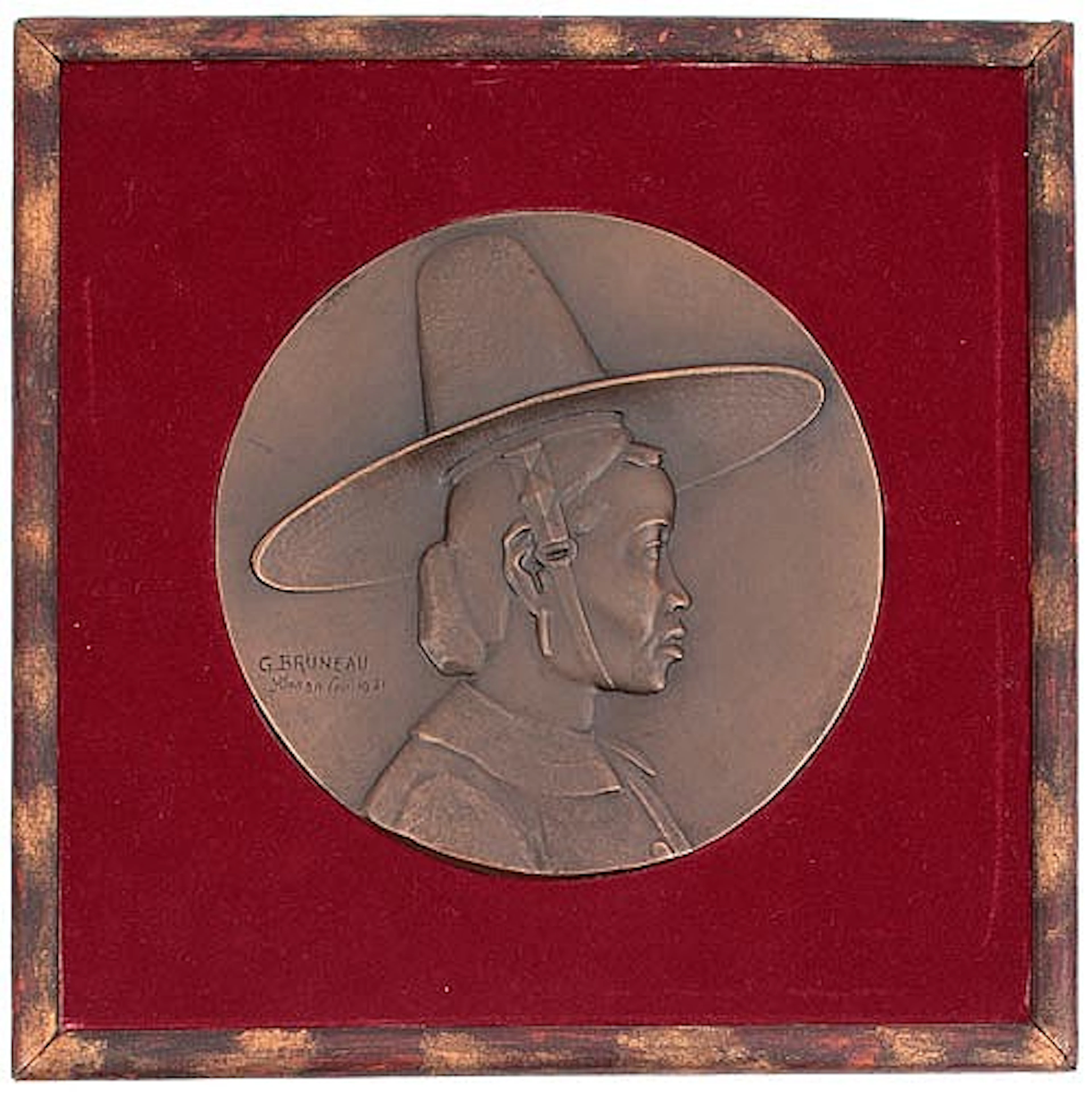 Chine. Yunnan province. Tang Jiyao (1913-1927). Médaille uniface en fonte d