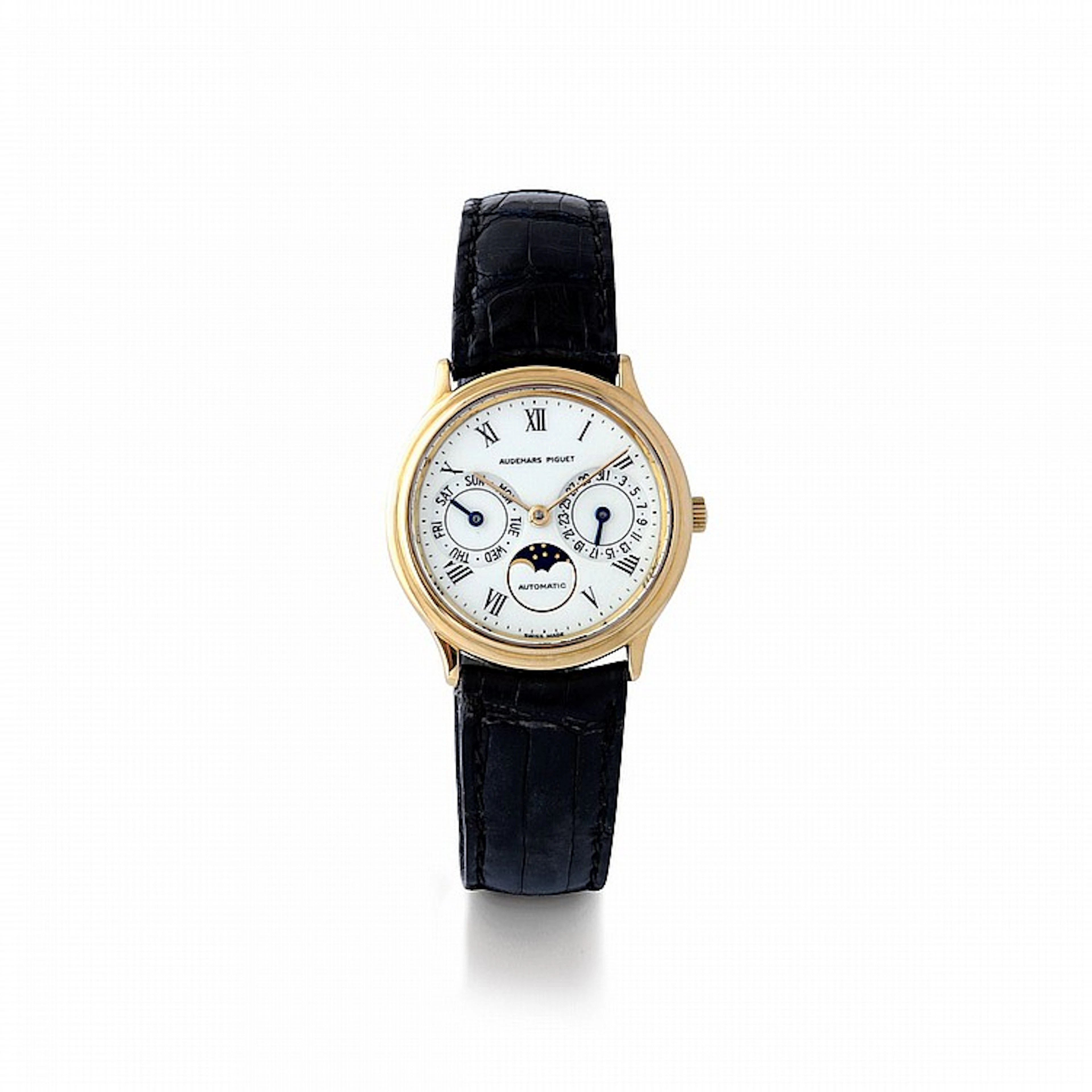 Audemars Piguet, Classique, n° C 86575, vers 1990.Une montre ronde en or,