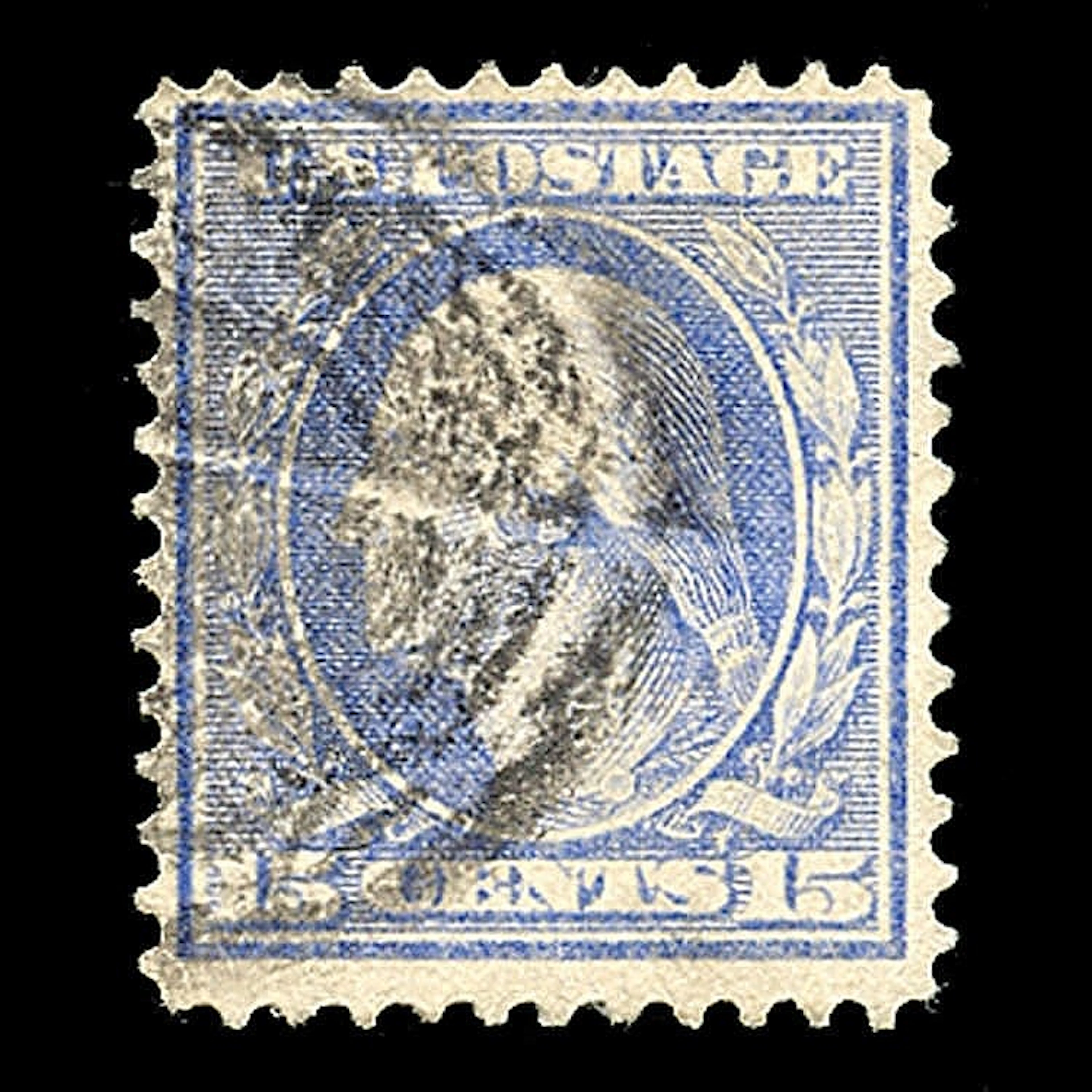 USA, 1909, 15c outremer pâle OB, petits défauts.