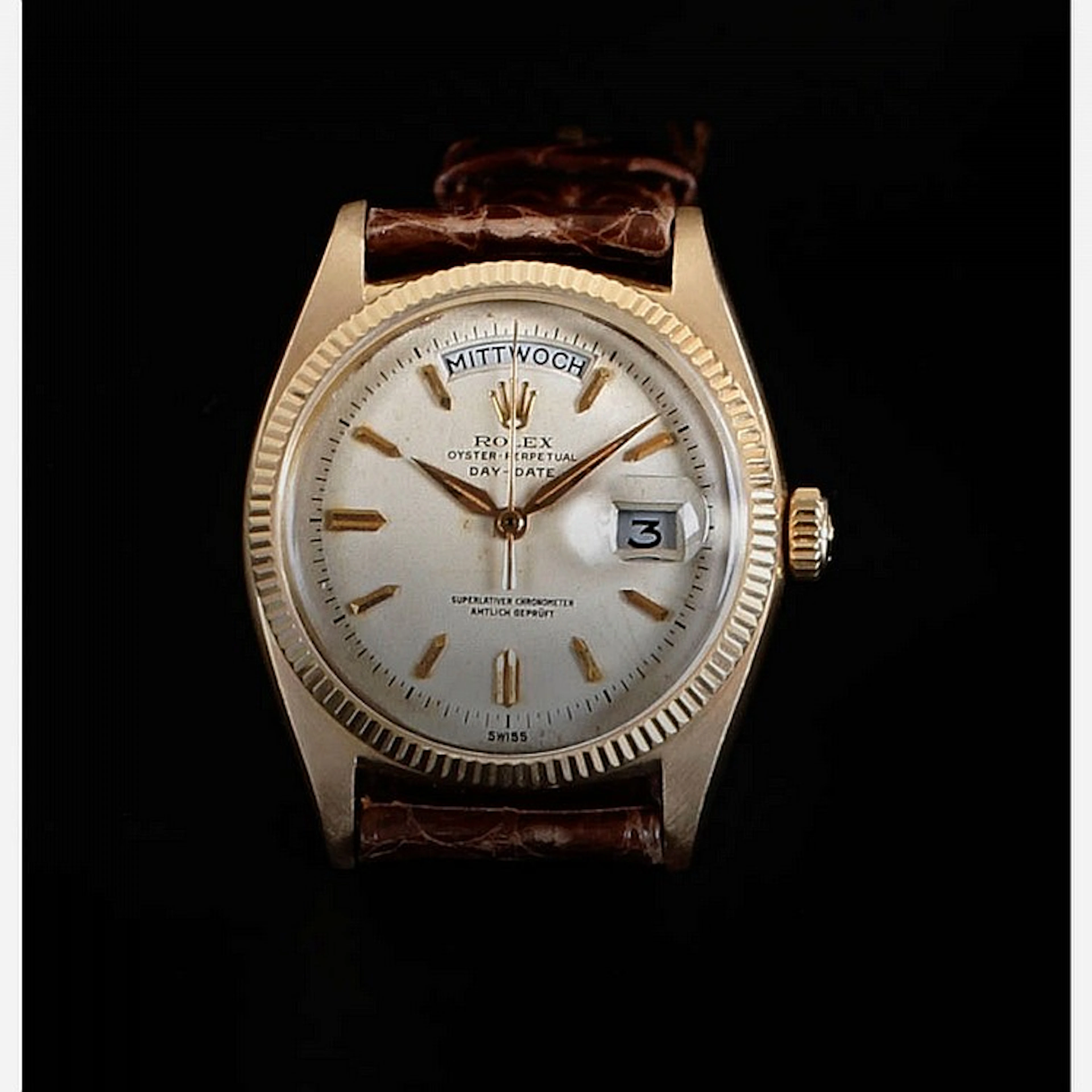 Rolex, Day-Date, Ref. 6611, n° 40xxxx, vers 1960. Une rare montr
