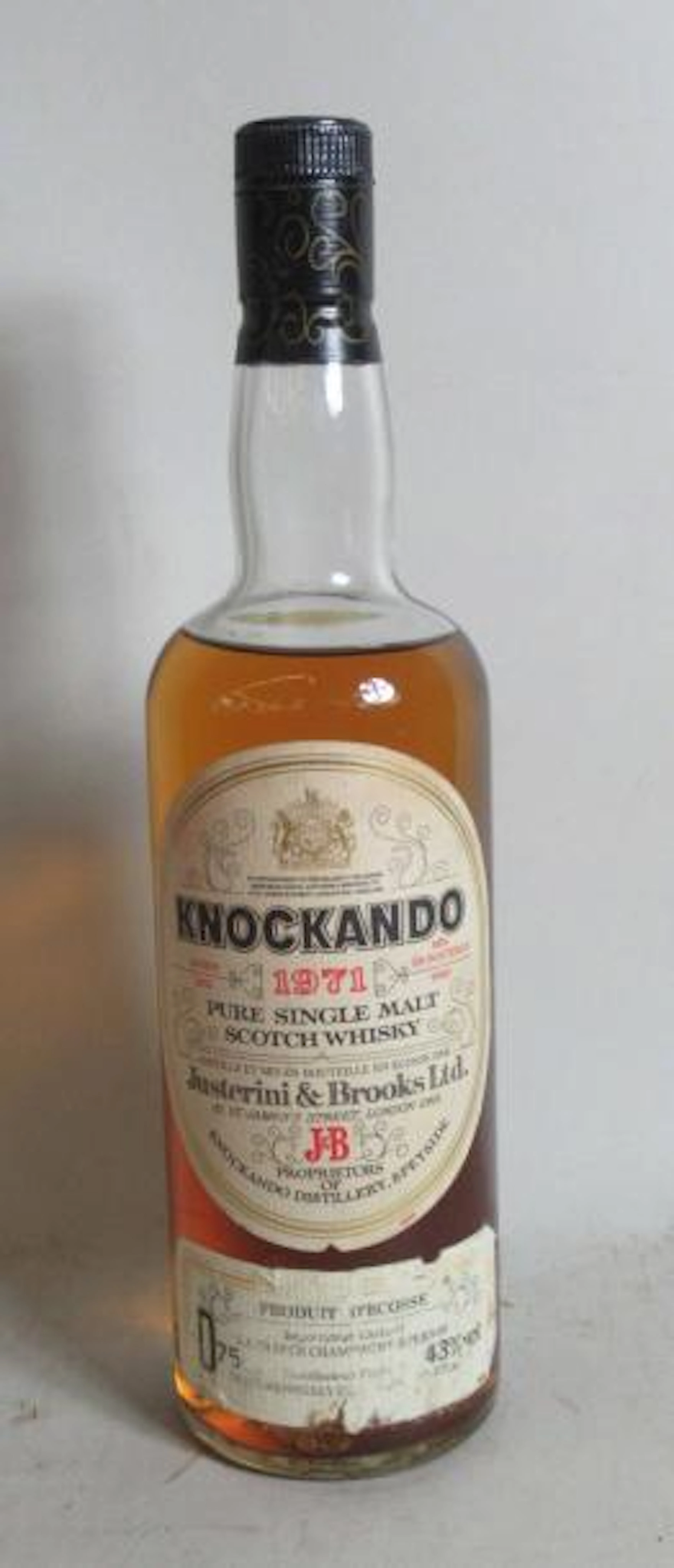 1 bouteille de Whisky KNOCKANDO Pure Single Malt 1971 (mis en...