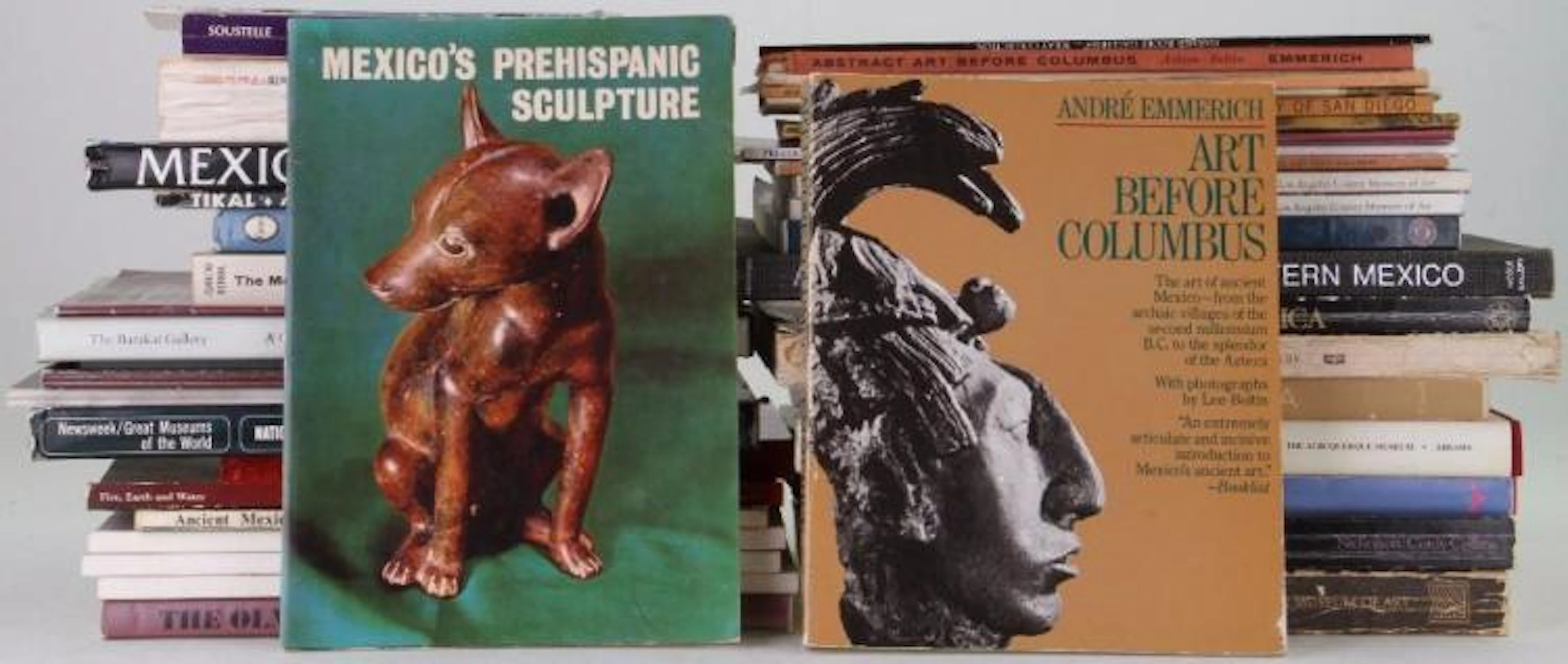 Forty-three books and journals on the pre-Columbian art