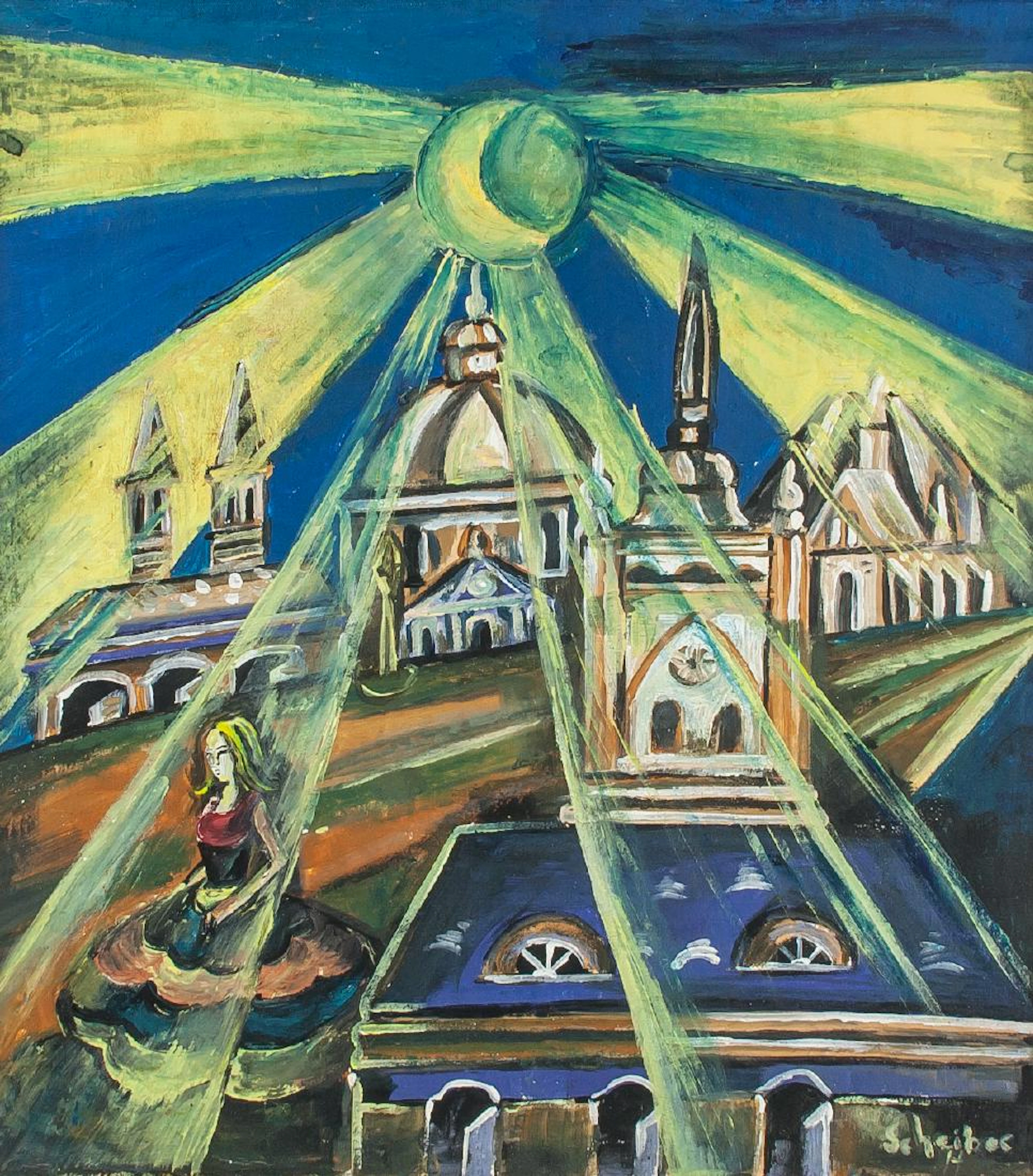 HUGO SCHEIBER Hungarian 1873-1950 OOC Landscape