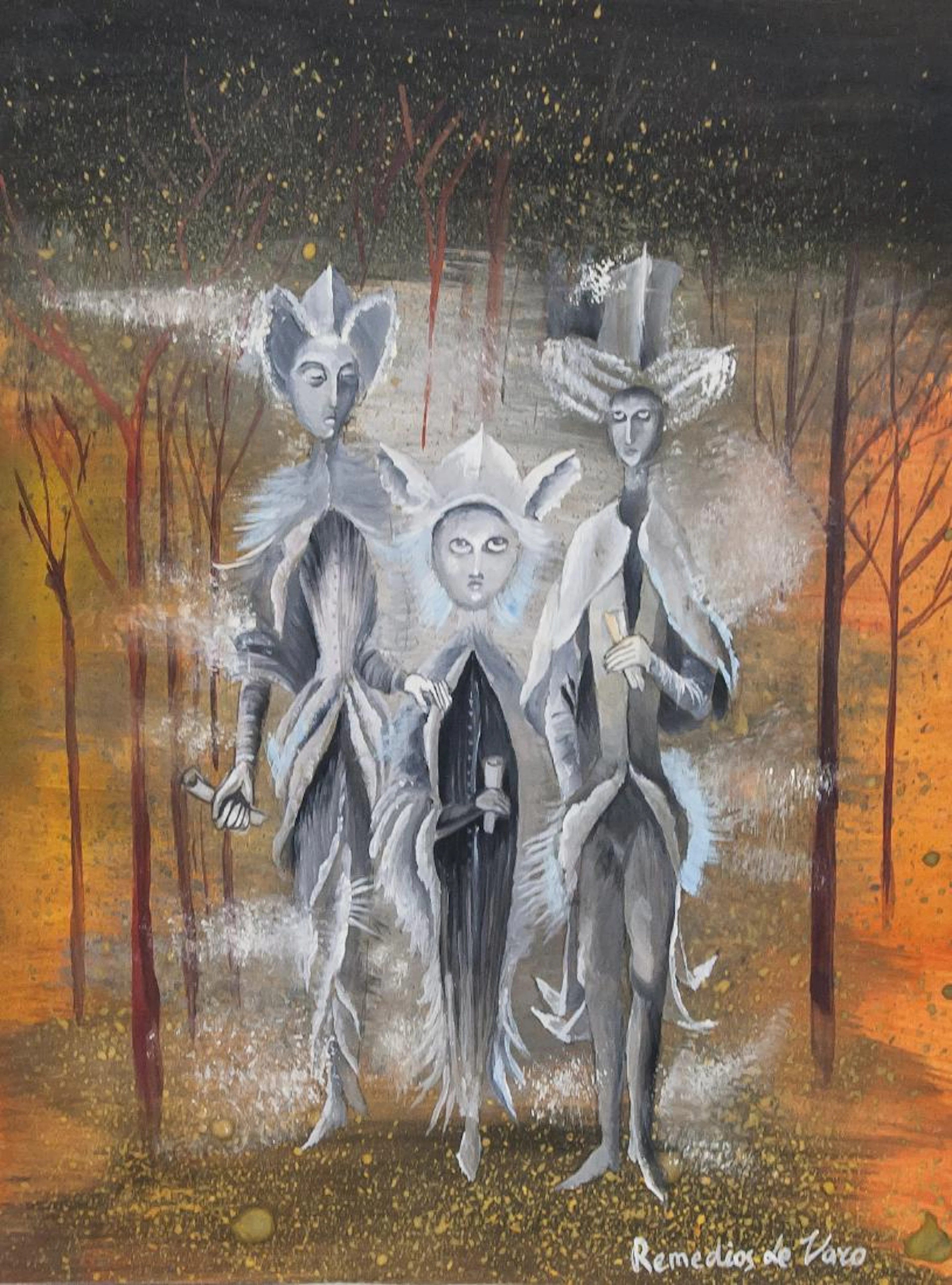 Remedios Varo Spanish Surrealist Gouache on Paper