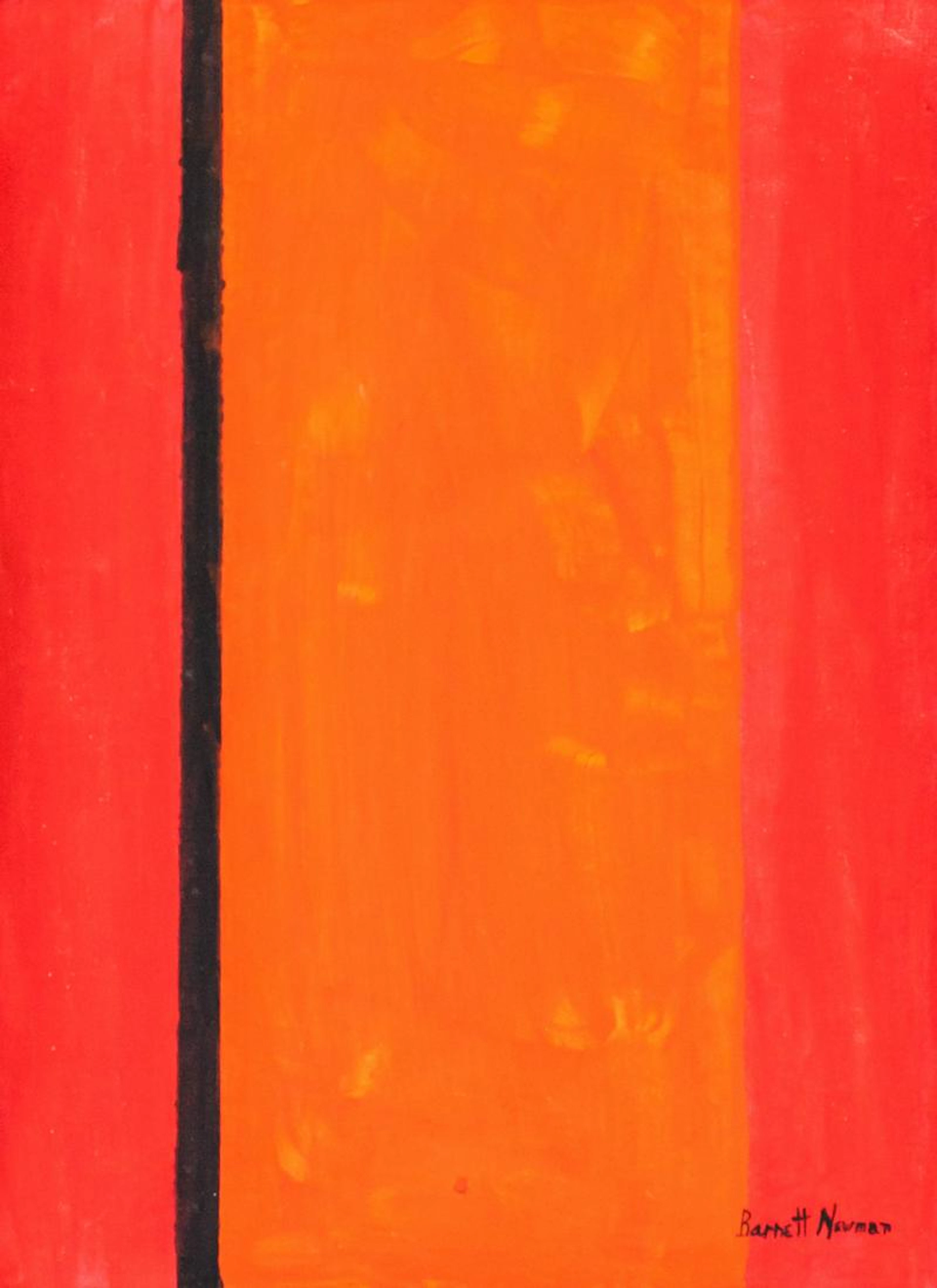 Barnett Newman American Abstract OOC Label