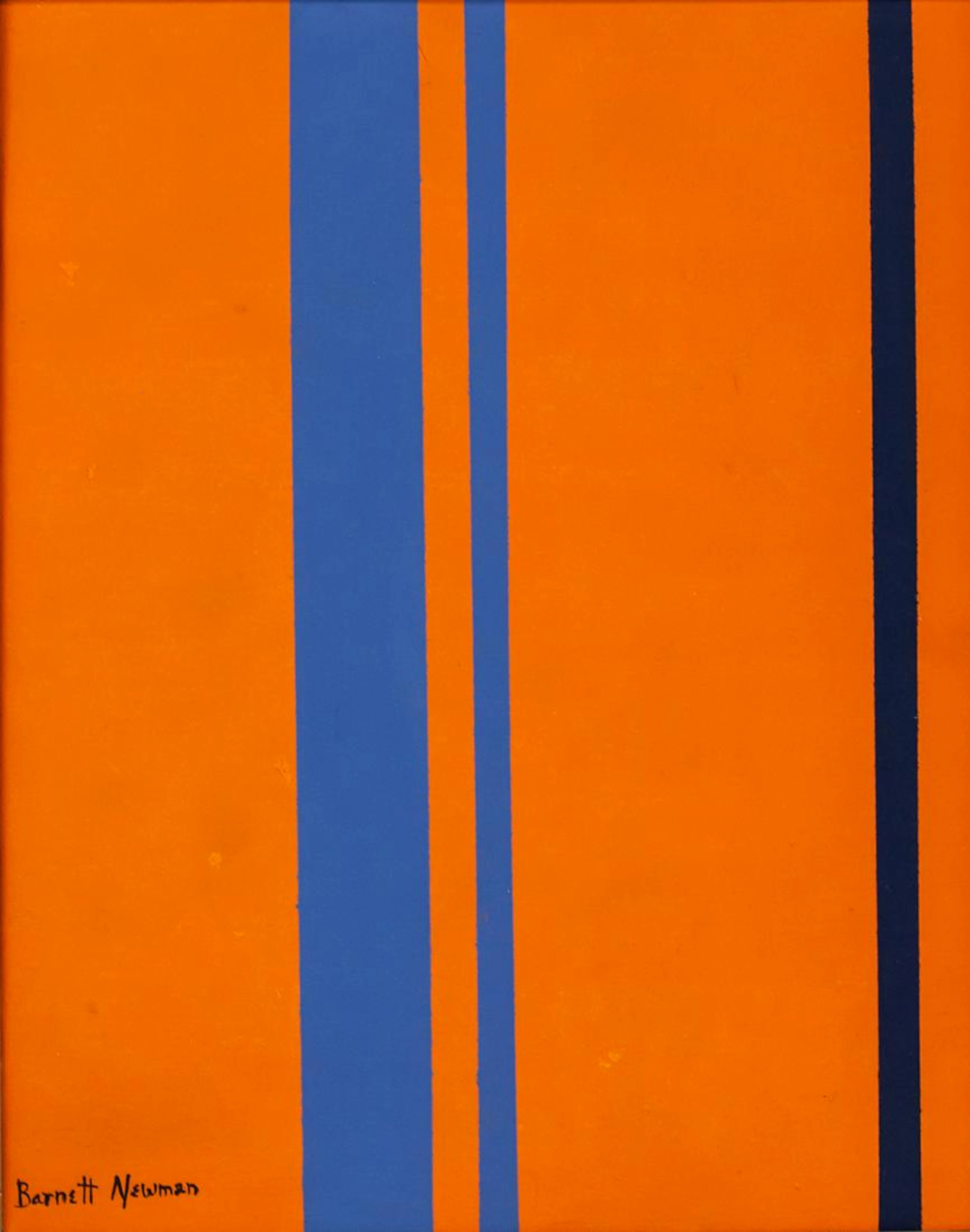 Barnett Newman American Abstract Oil on Canvas