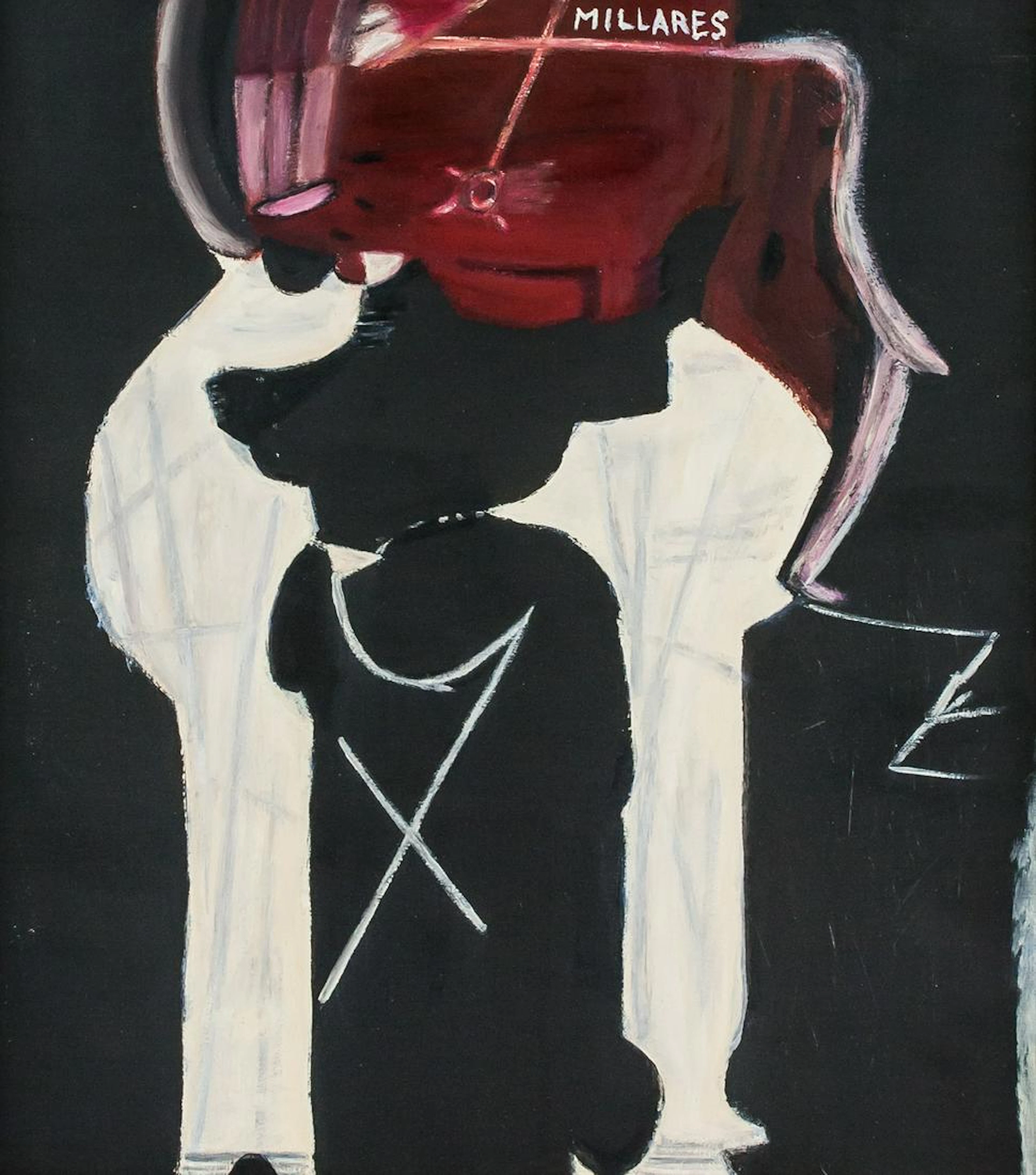 Manolo Millares Spanish Abstract Oil on Canvas