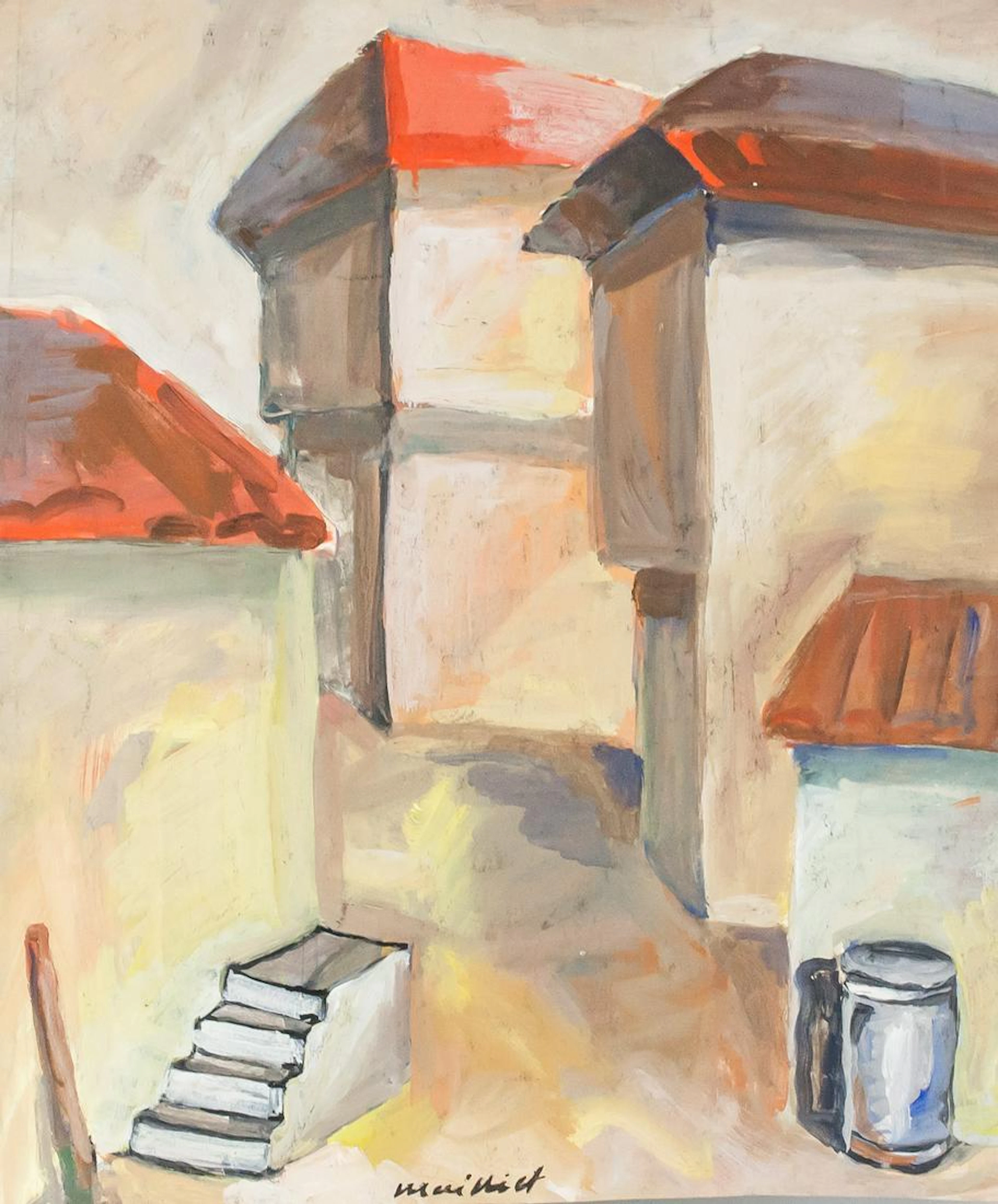 Louis Moilliet Swiss Gouache on Paper