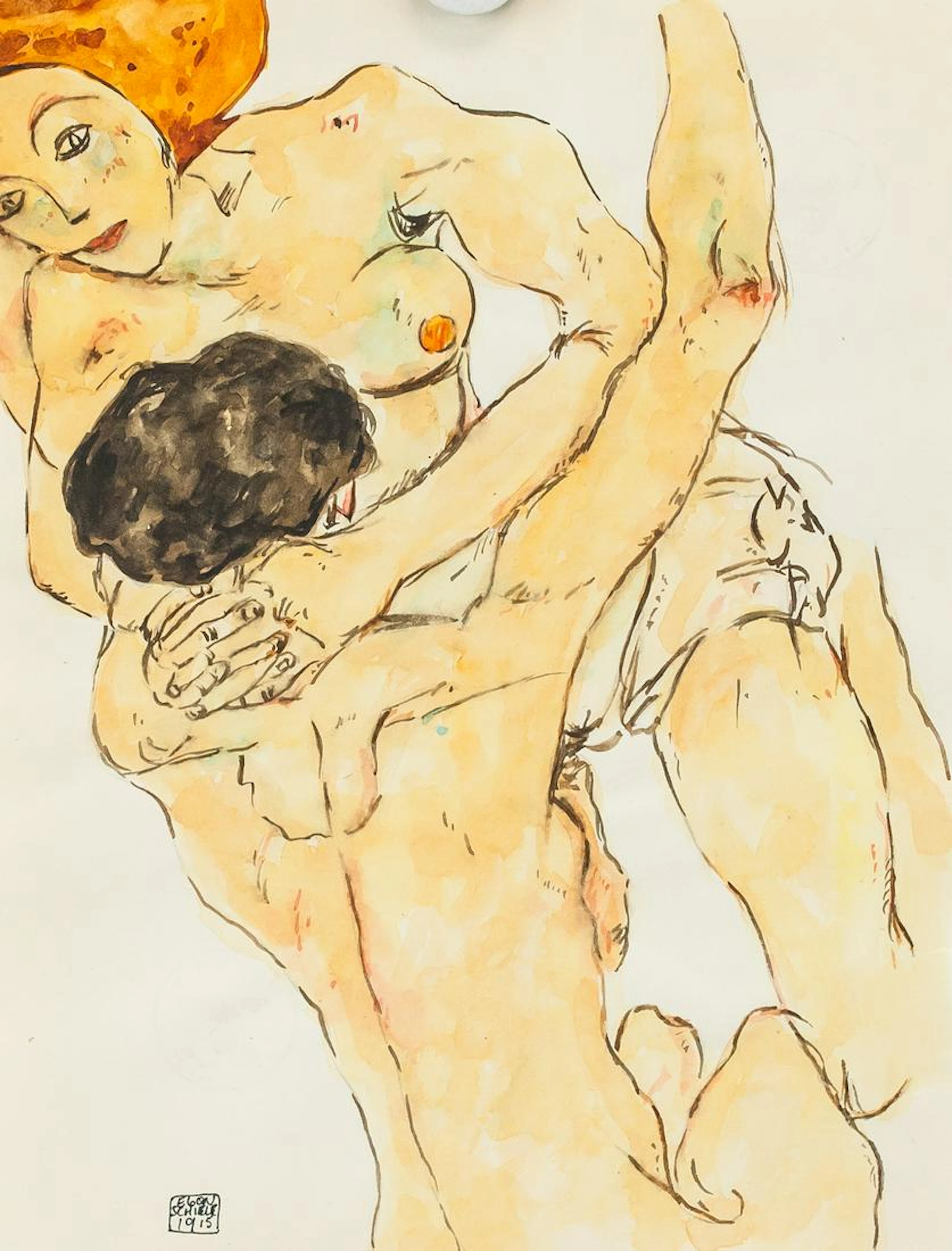 Egon Schiele Austrian Watercolor Watten SS