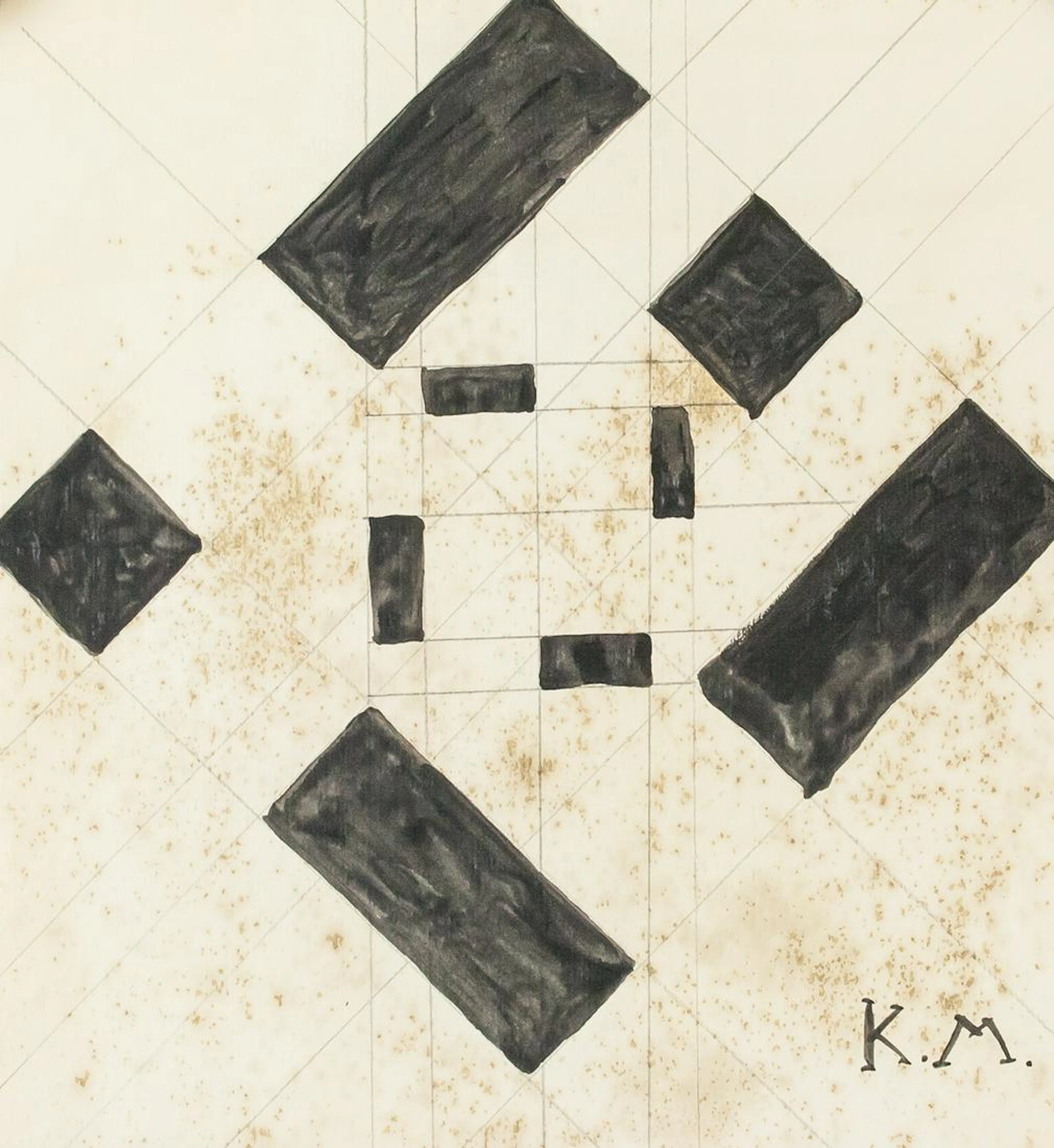 Kazimir Malevich Russian Mixed Media on Paper