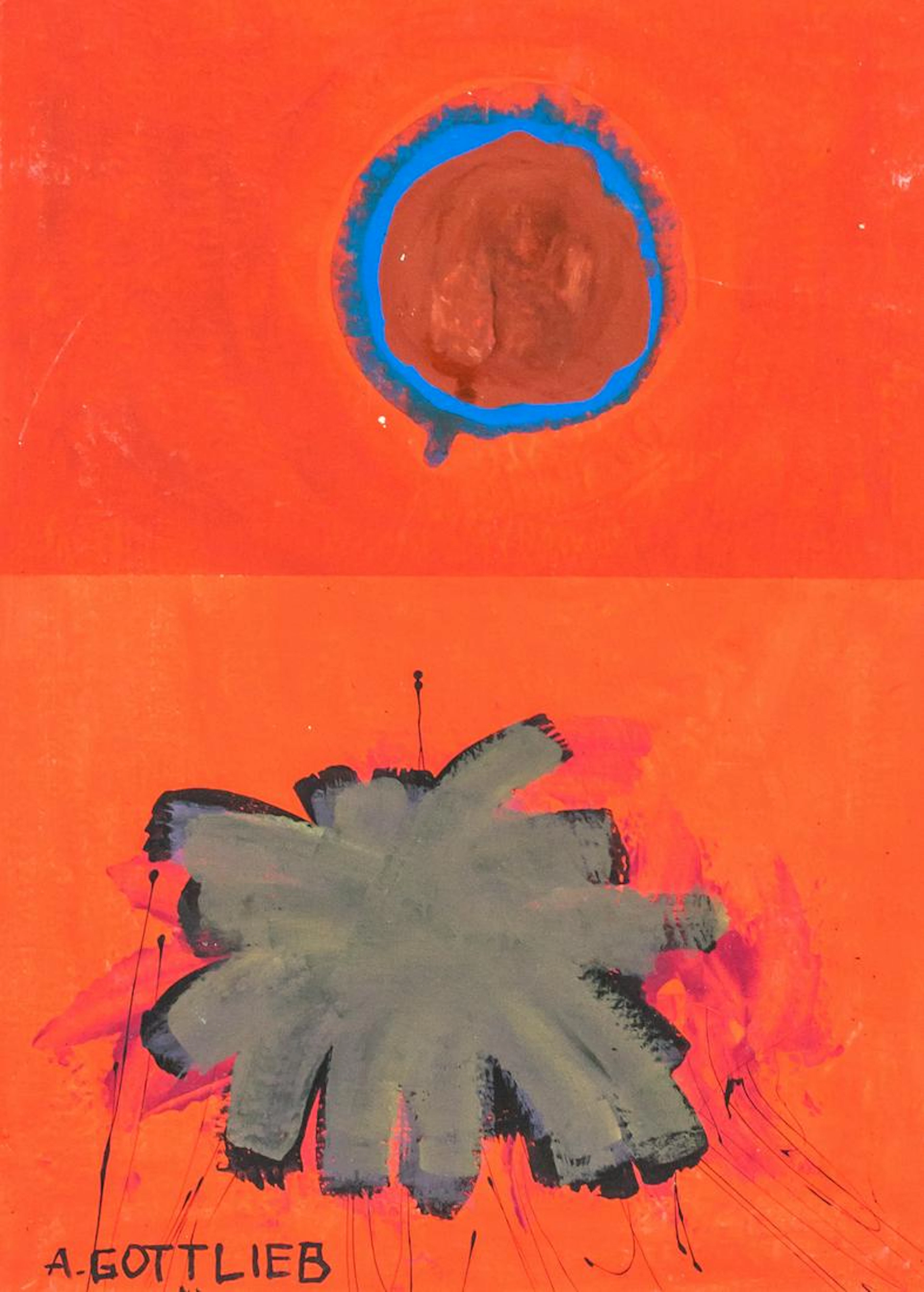 Adolf Gottlieb American Abstract Oil on Canvas