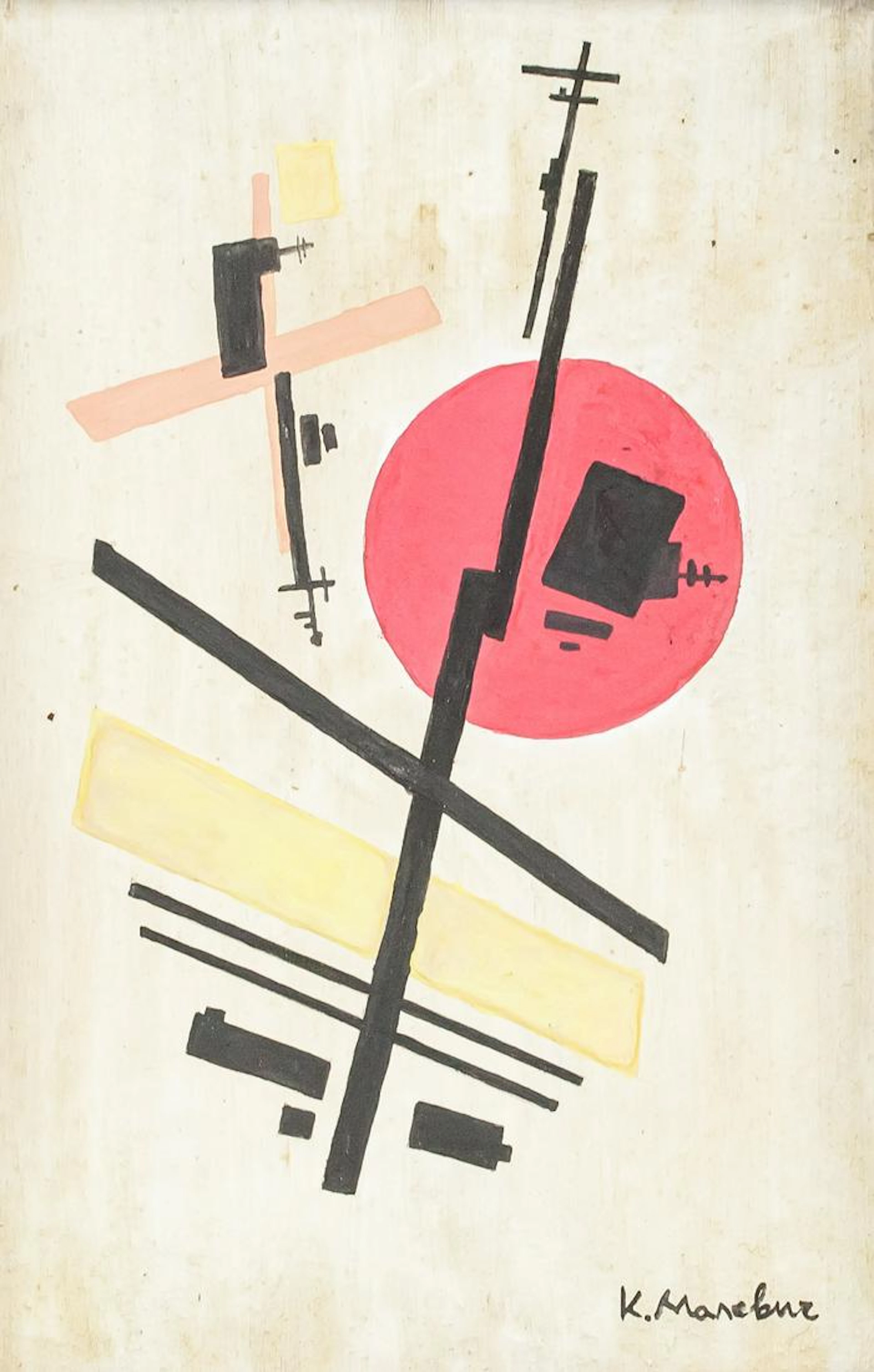 Kazimir Malevich Russian Suprematism Oil on Board