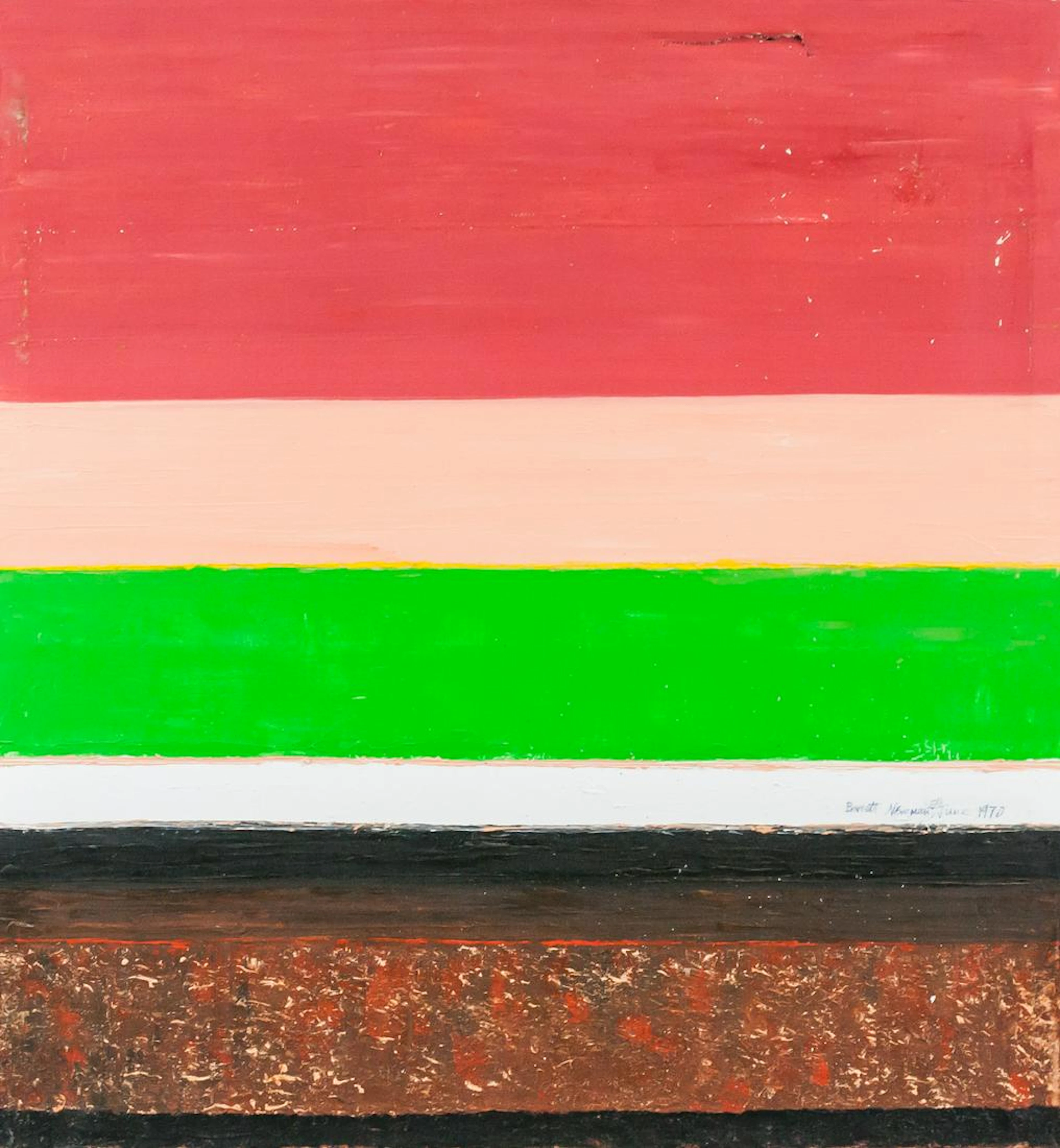 Barnett Newman American Oil on Canvas 1970