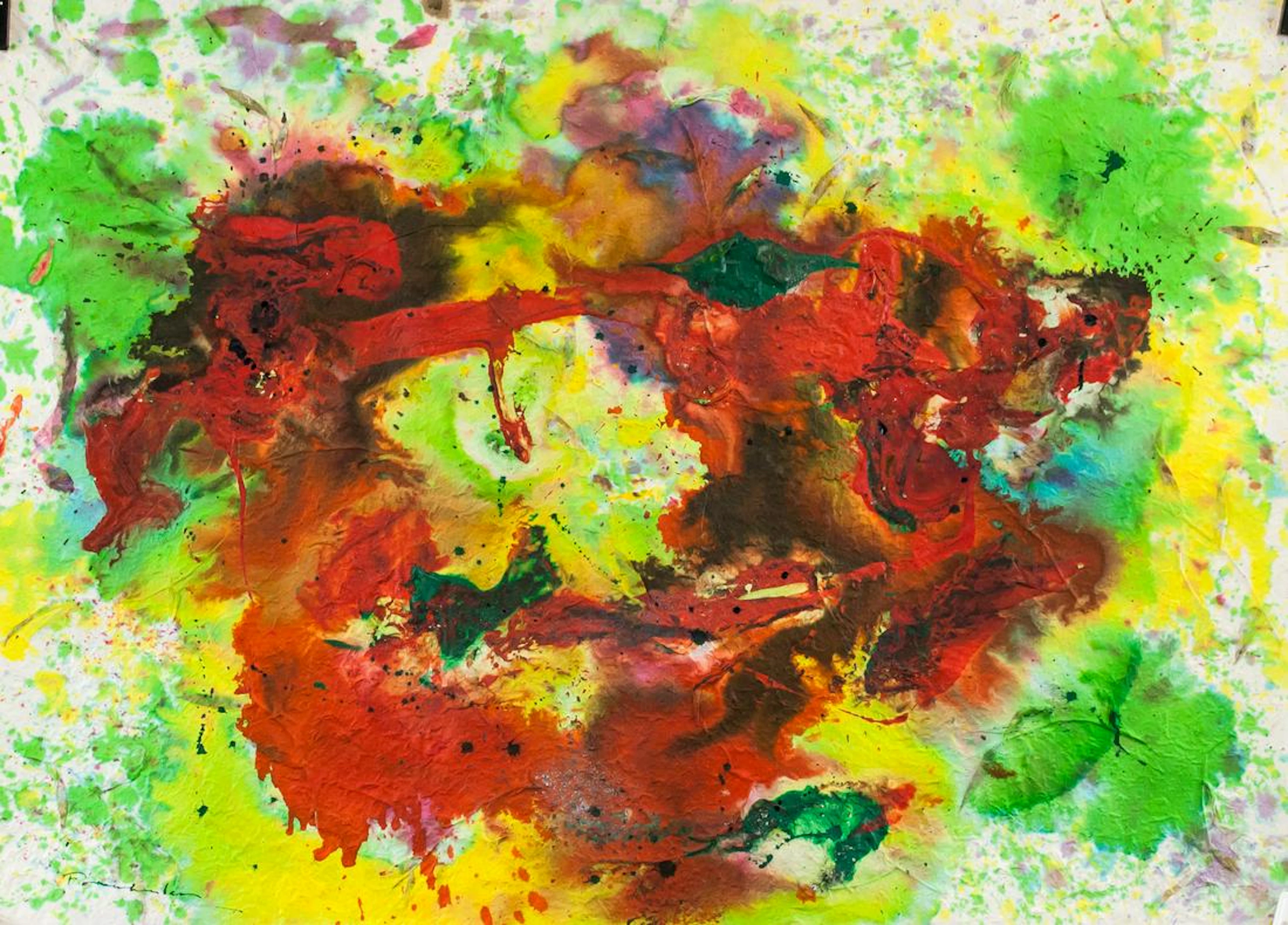 American Mixed Media on Paper Signed Frankenthaler