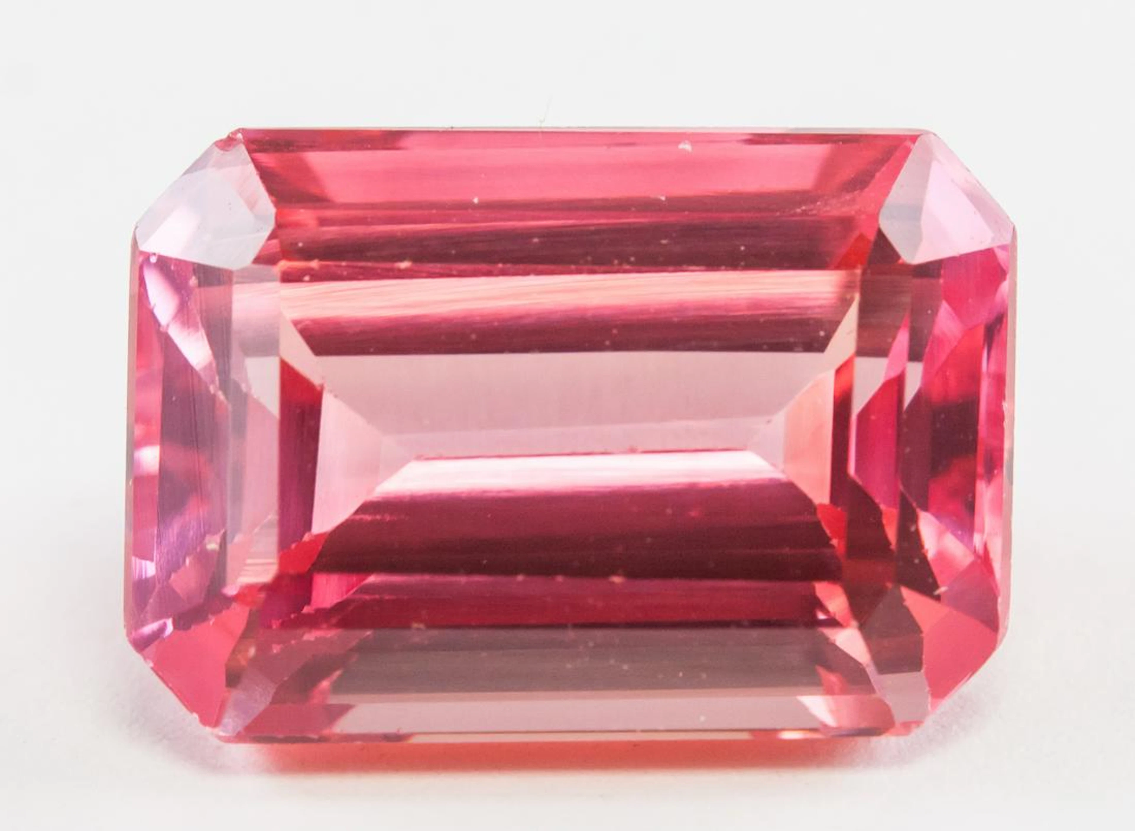 10.90ct Emerald Natural Padparadscha Sapphire GGL