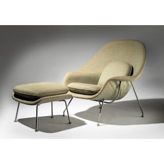 Eero Saarinen for Knoll: Womb Chair and Ottoman