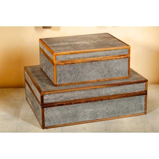 Two Shagreen Table Boxes