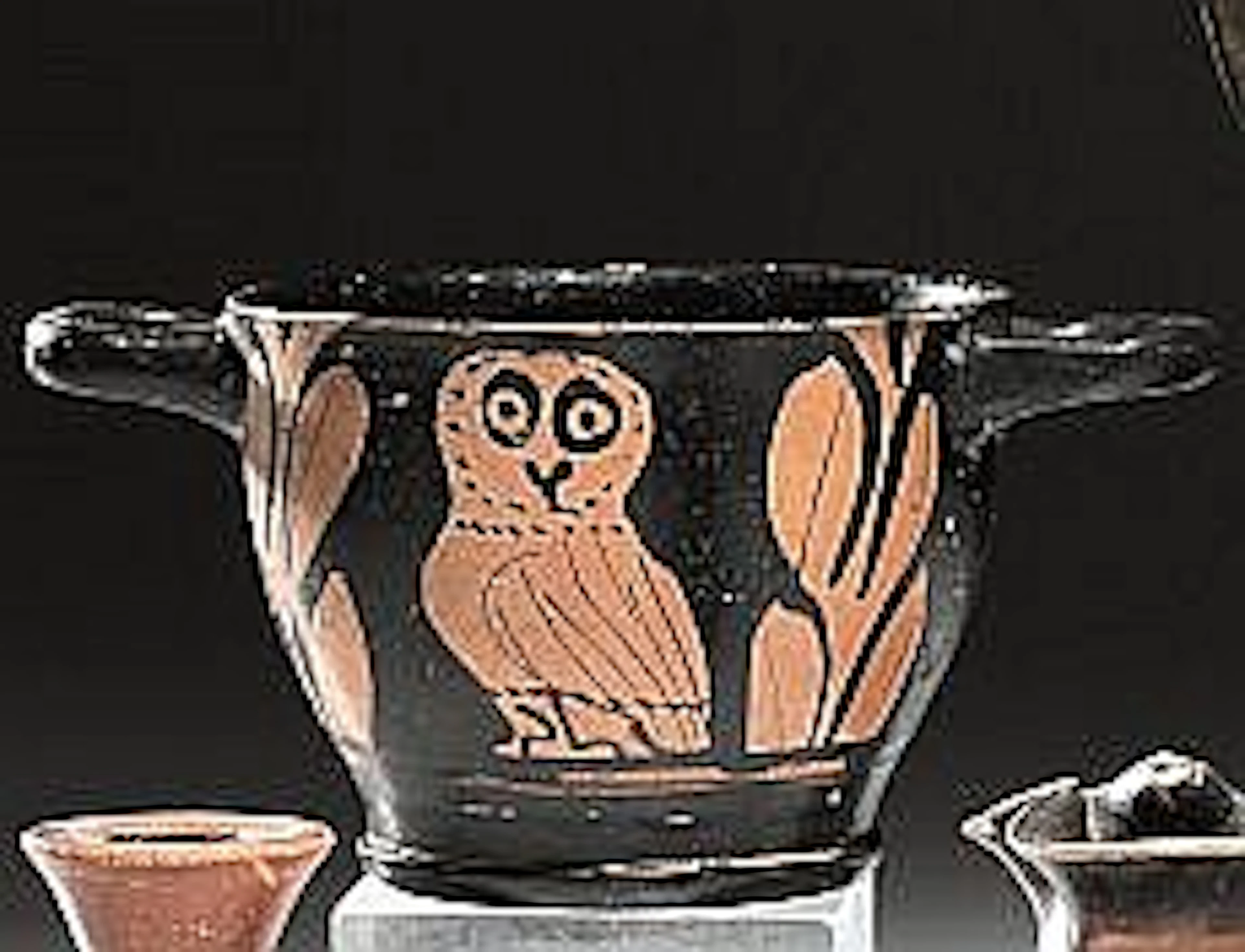 Uno skyphos a figure rosse Materia e tecnica: