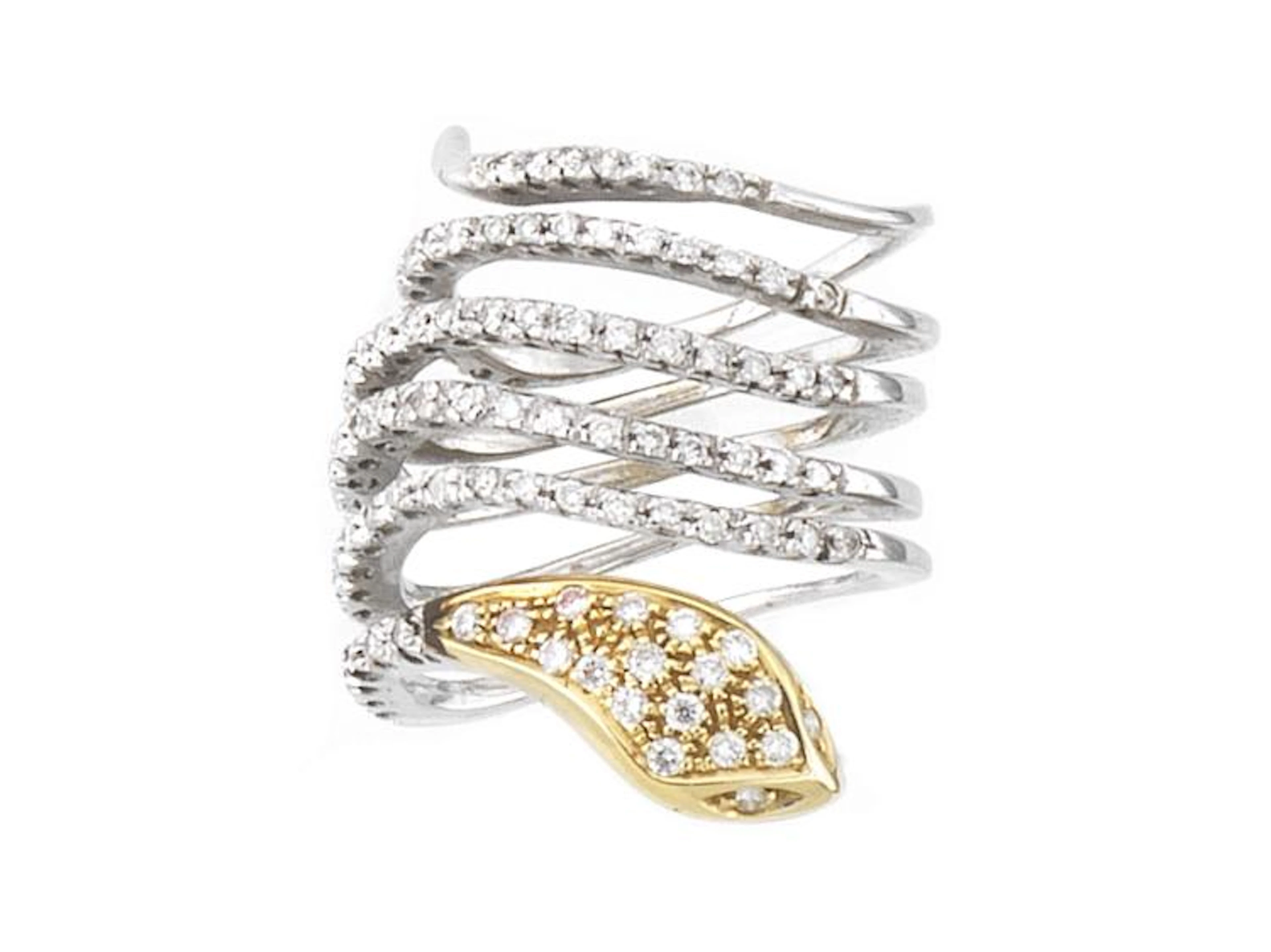 ANELLO IN ORO BIANCO, ORO GIALLO E DIAMANTI