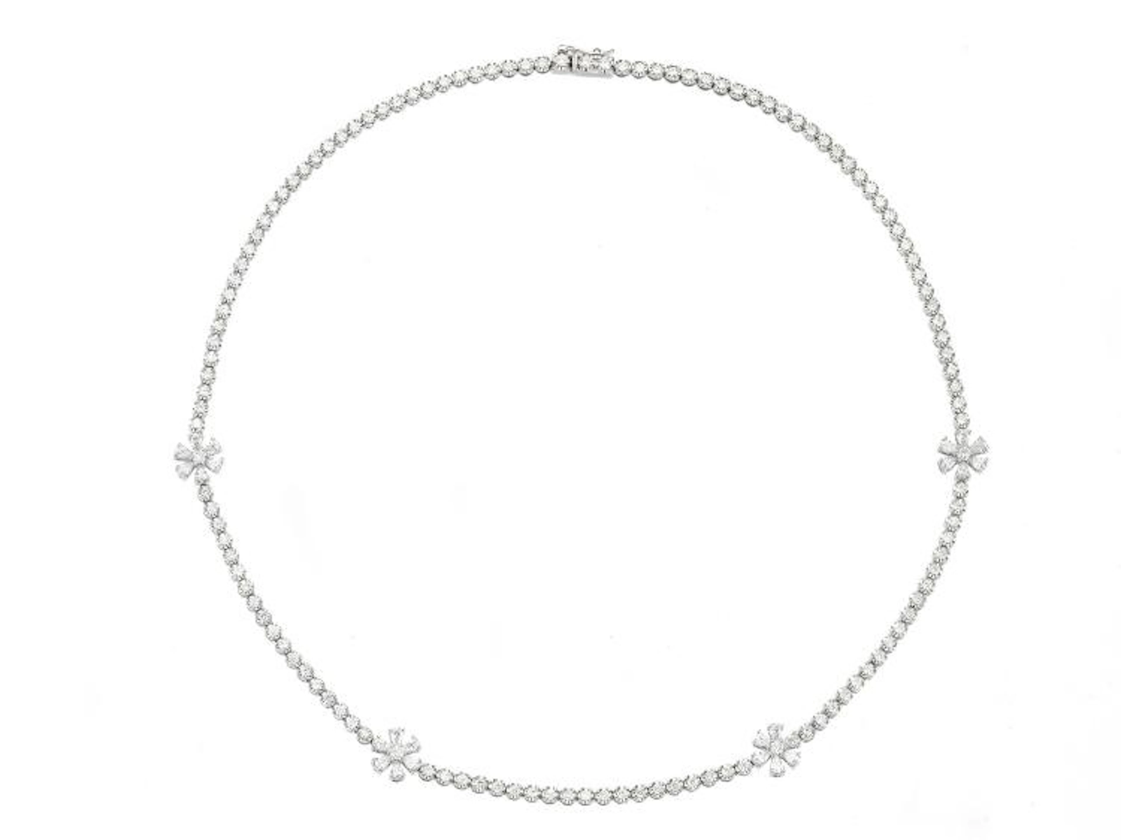COLLANA TENNIS IN ORO BIANCO E DIAMANTI