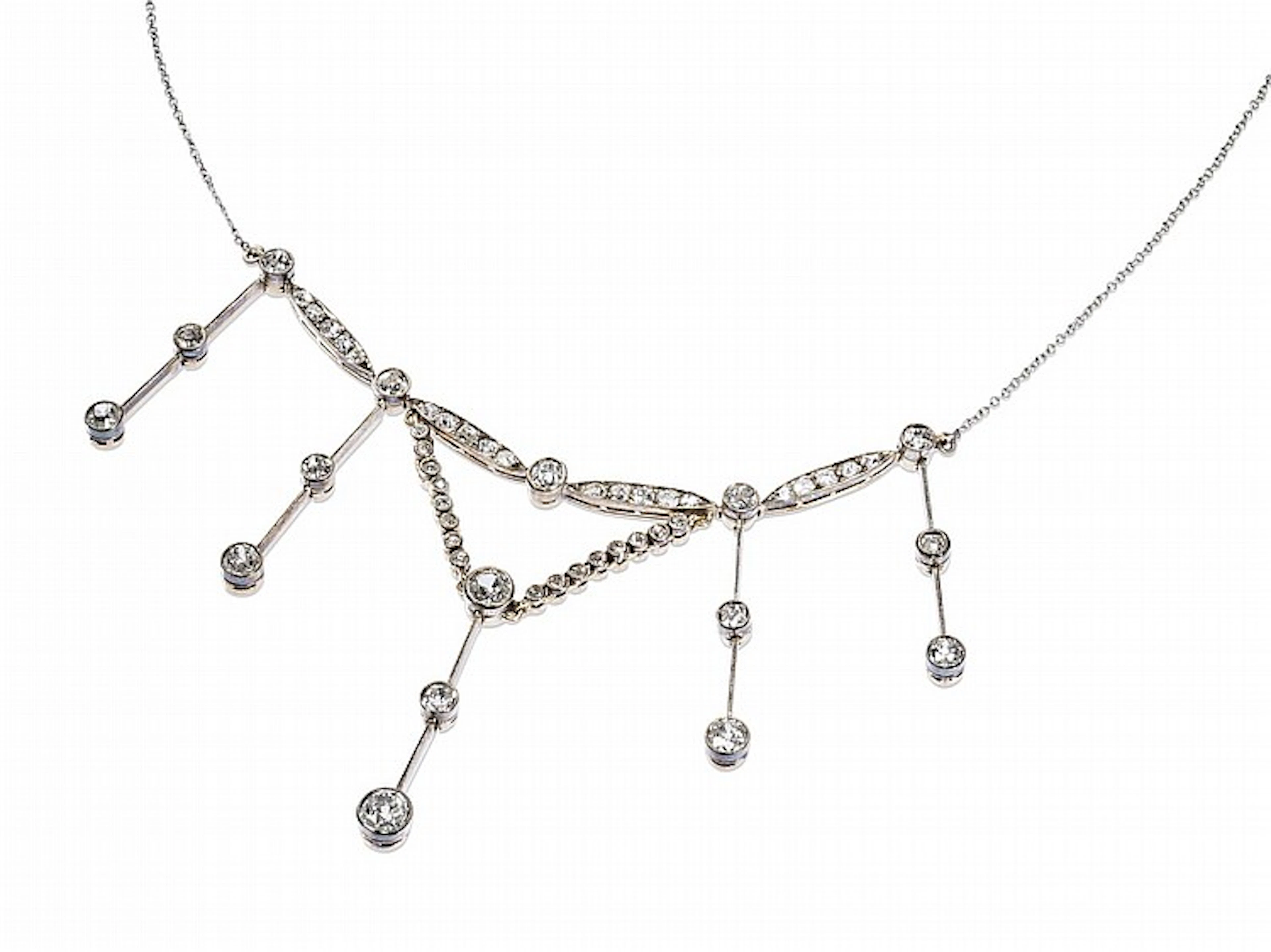 COLLANA GIROCOLLO IN ARGENTO ORO GIALLO E DIAMANTI FINE...