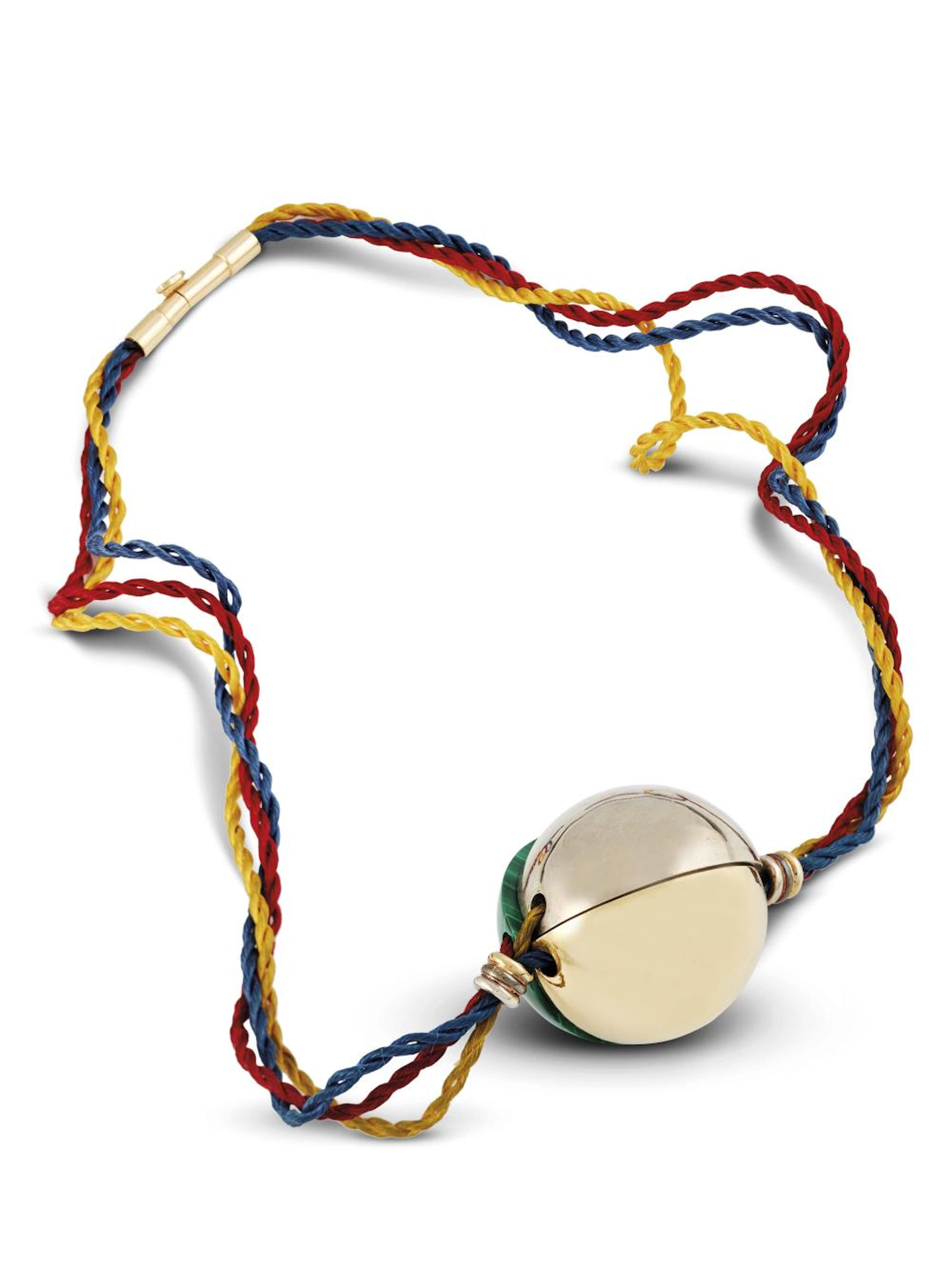 BRUNO MUNARI COLLANA IN TESSUTO ORO GIALLO ARGENTO E...