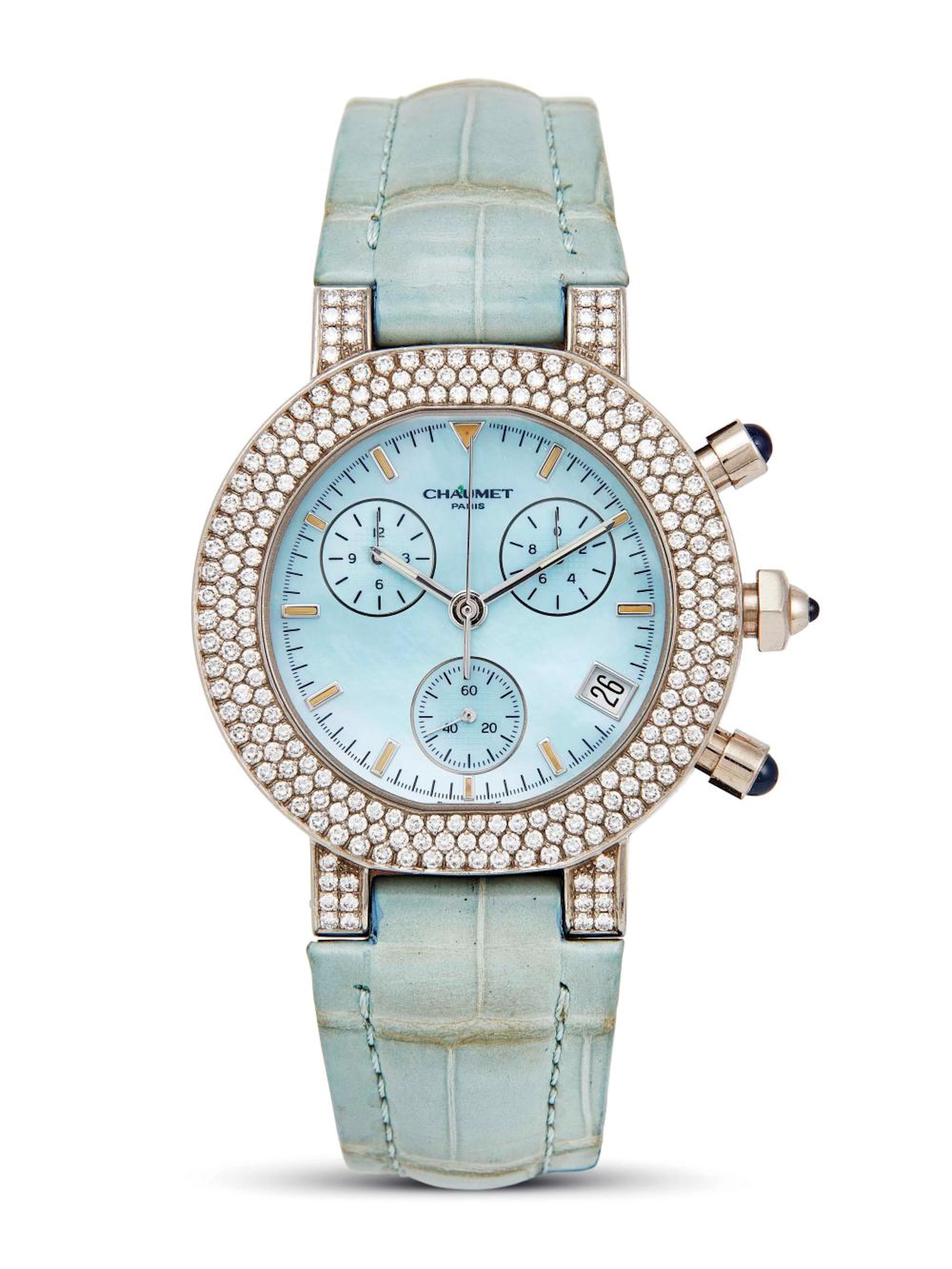 CHAUMET OROLOGIO DA DONNA CRONOGRAFO CON DIAMANTI N. 23C02XX cassa in o