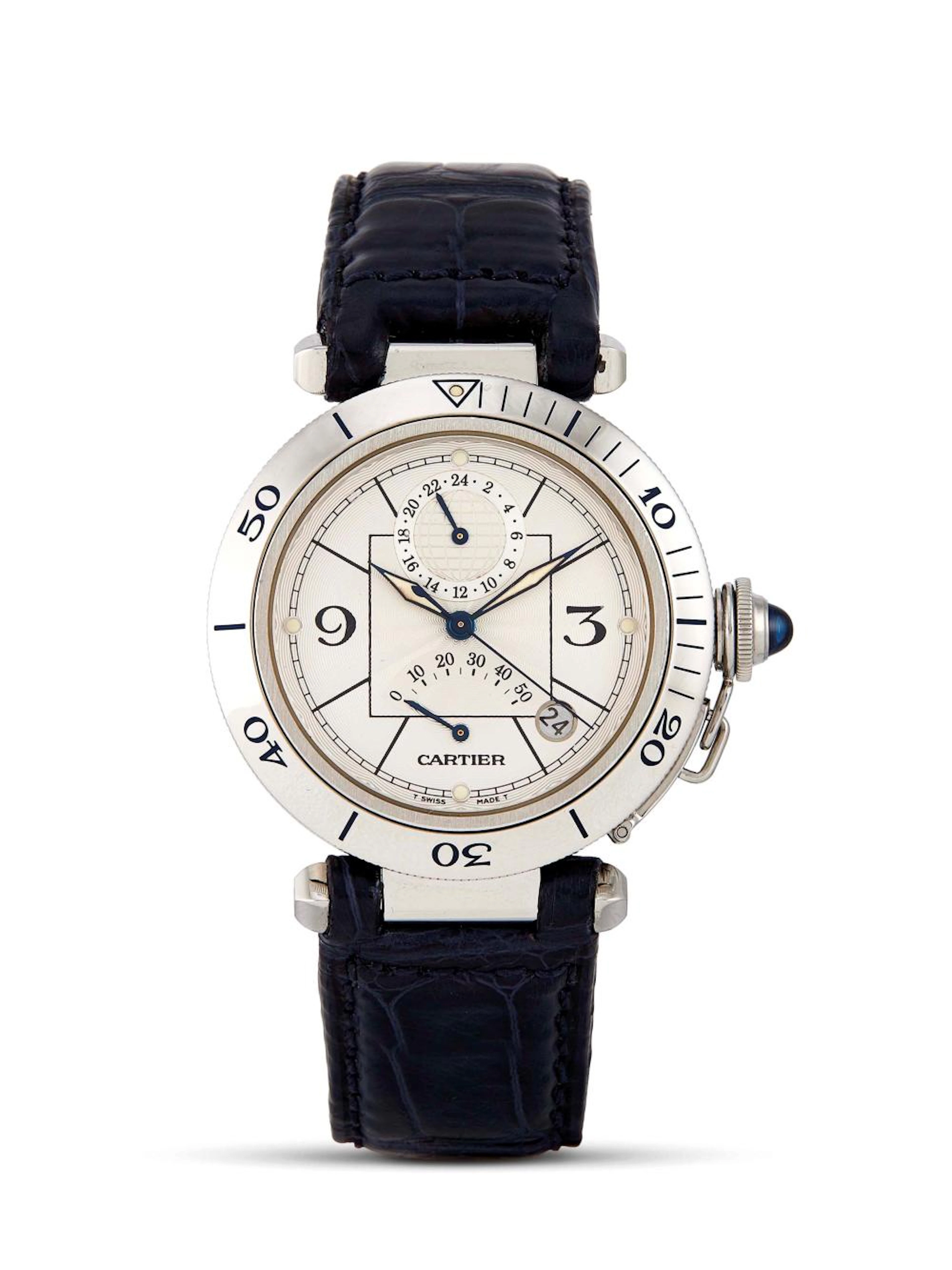 CARTIER PASHA DUAL TIME RISERVA DI CARICA REF. 2388 N. 8411XXCC cassa i