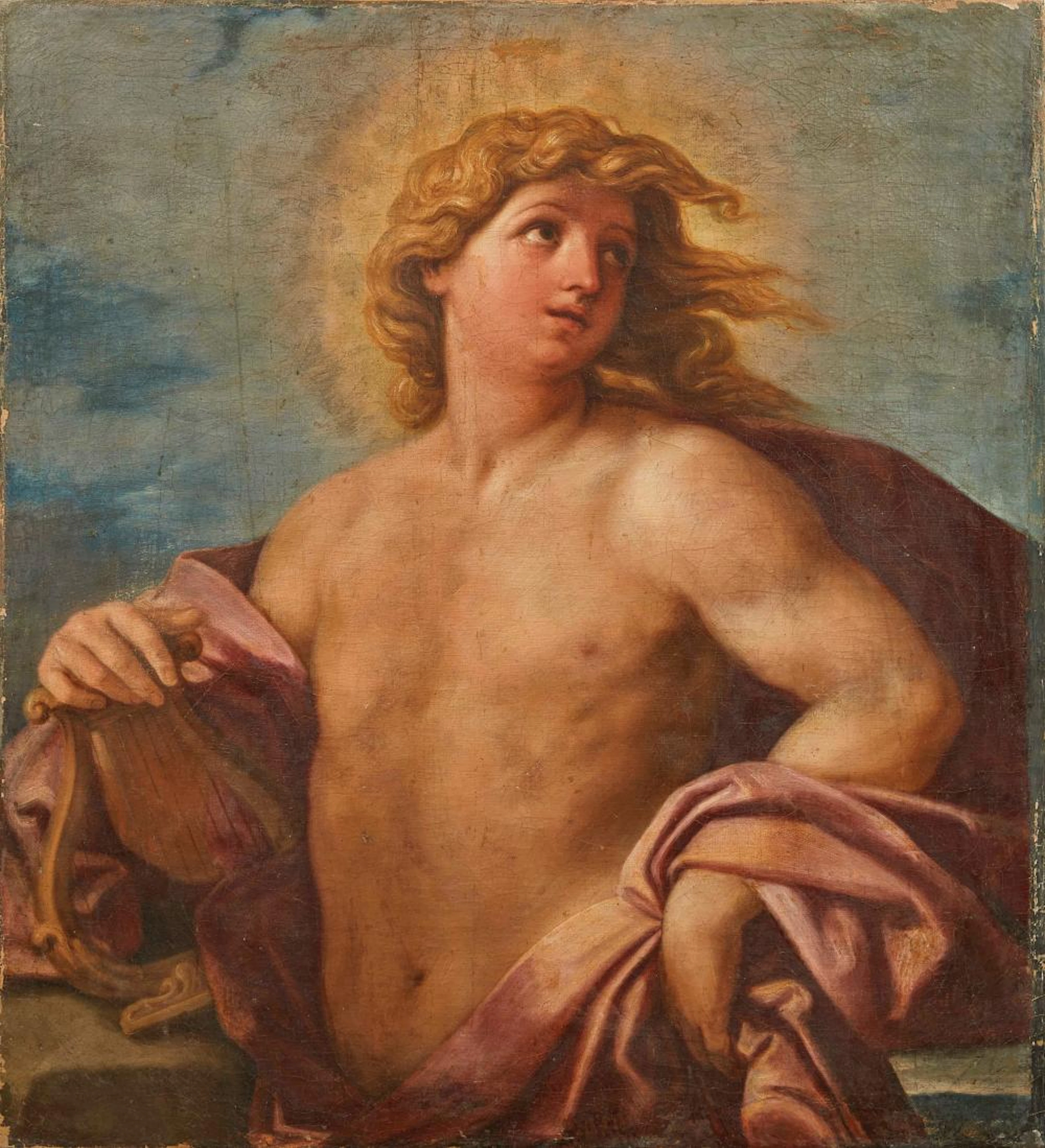 Giovanni Andrea Sirani (Bologna 1610 ? 1670) APOLLO olio su