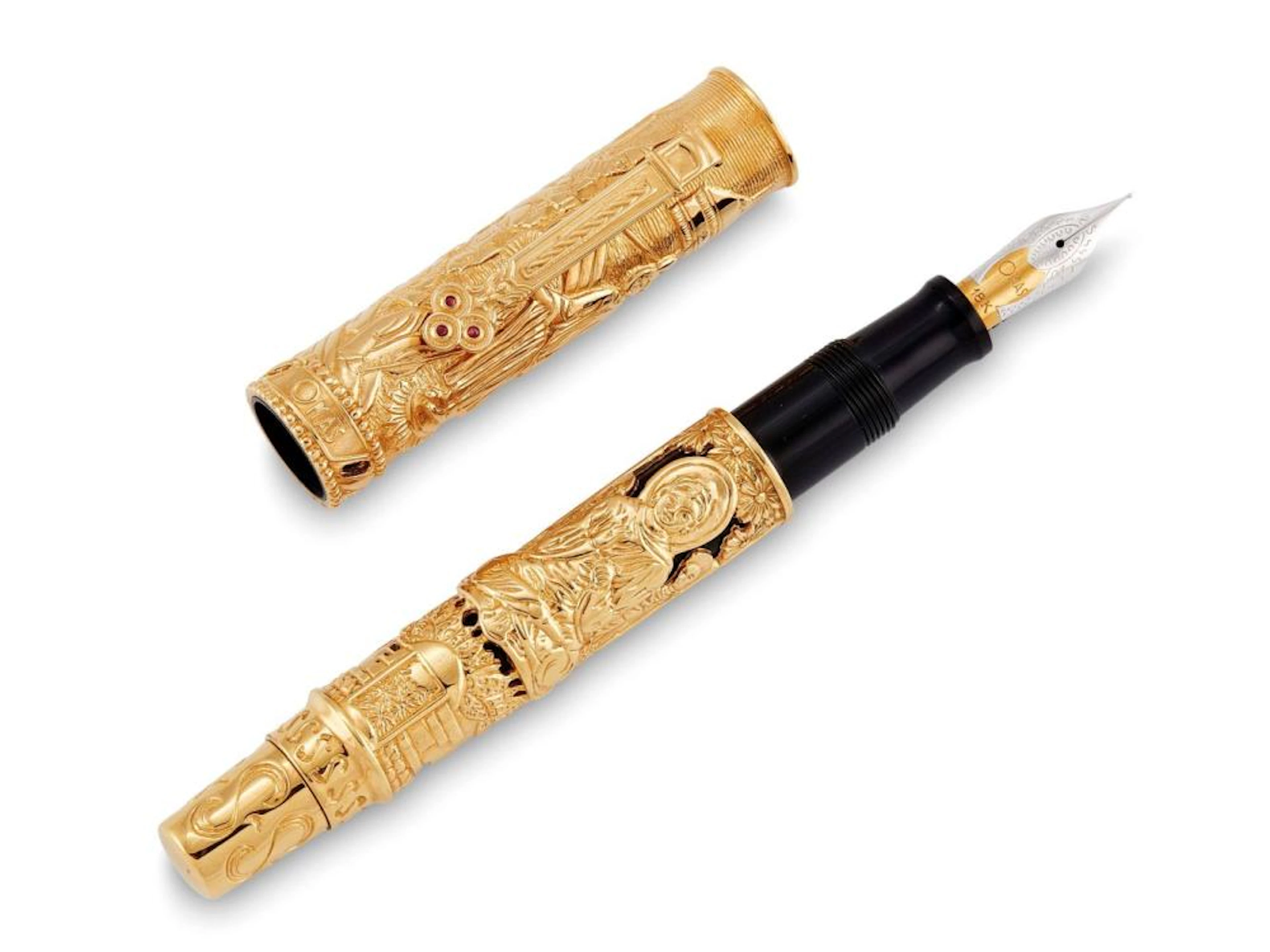 OMAS "TRIRATNA" COPPIA DI PENNE STILOGRAFICHE EDIZIONI LIMITATE, 1997