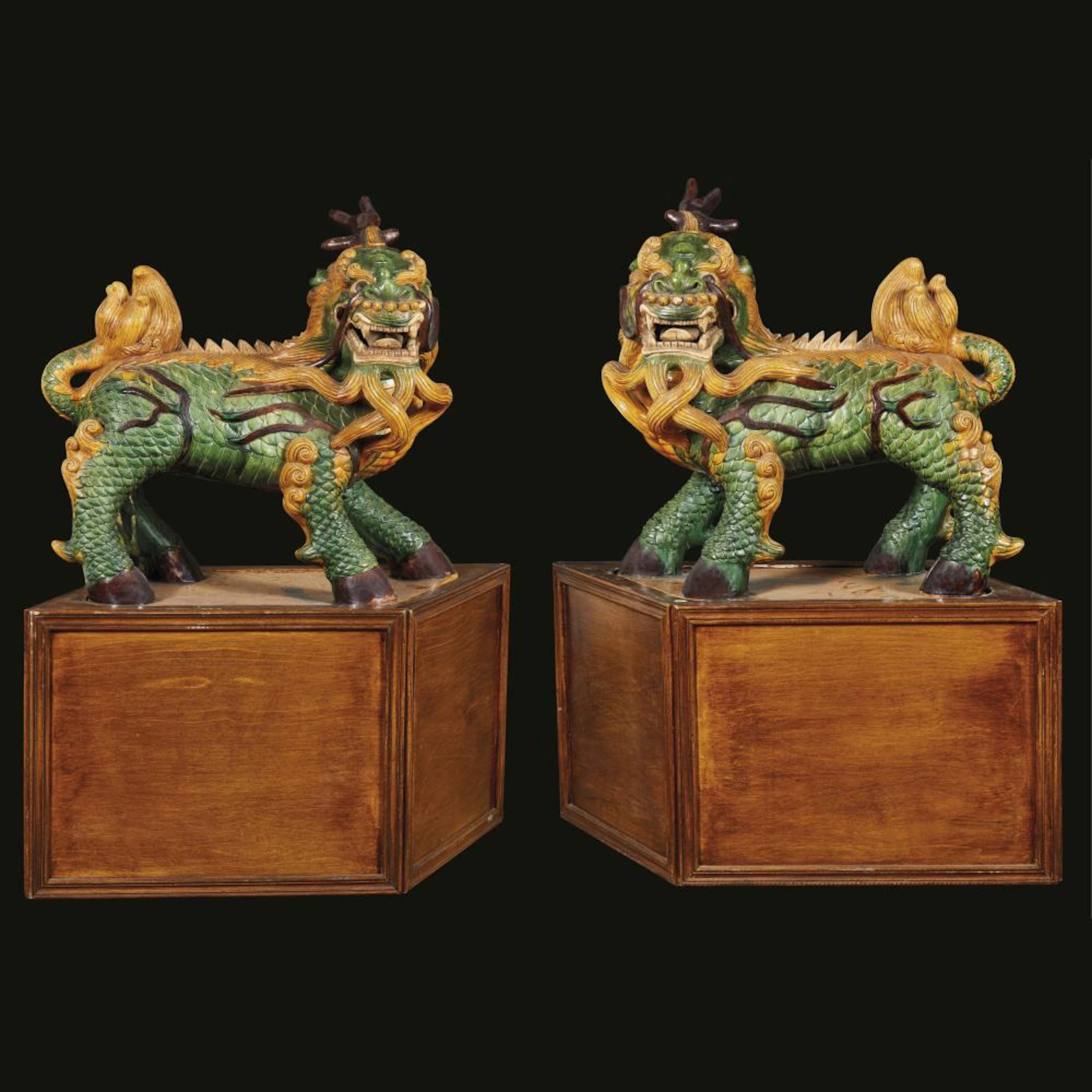 A PAIR OF QILIN, CHINA, MING DYNASTY, 17TH CENTURY