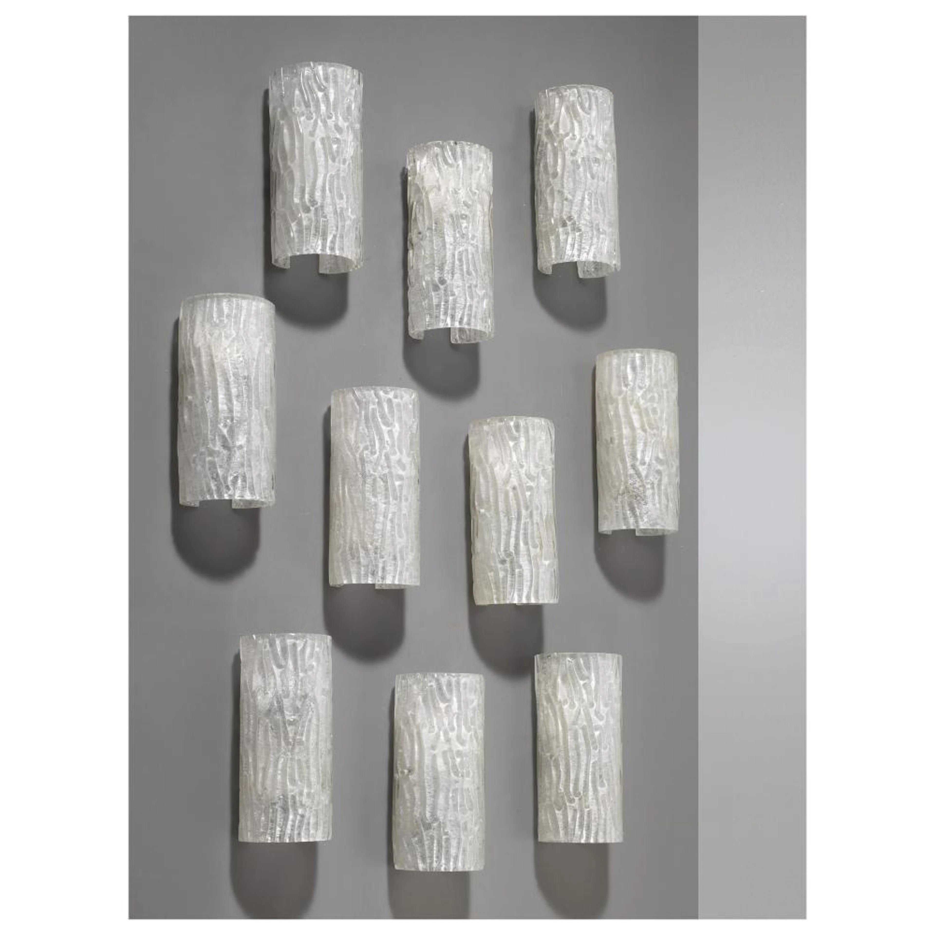 TEN METAL AND GLASS APPLIQUES