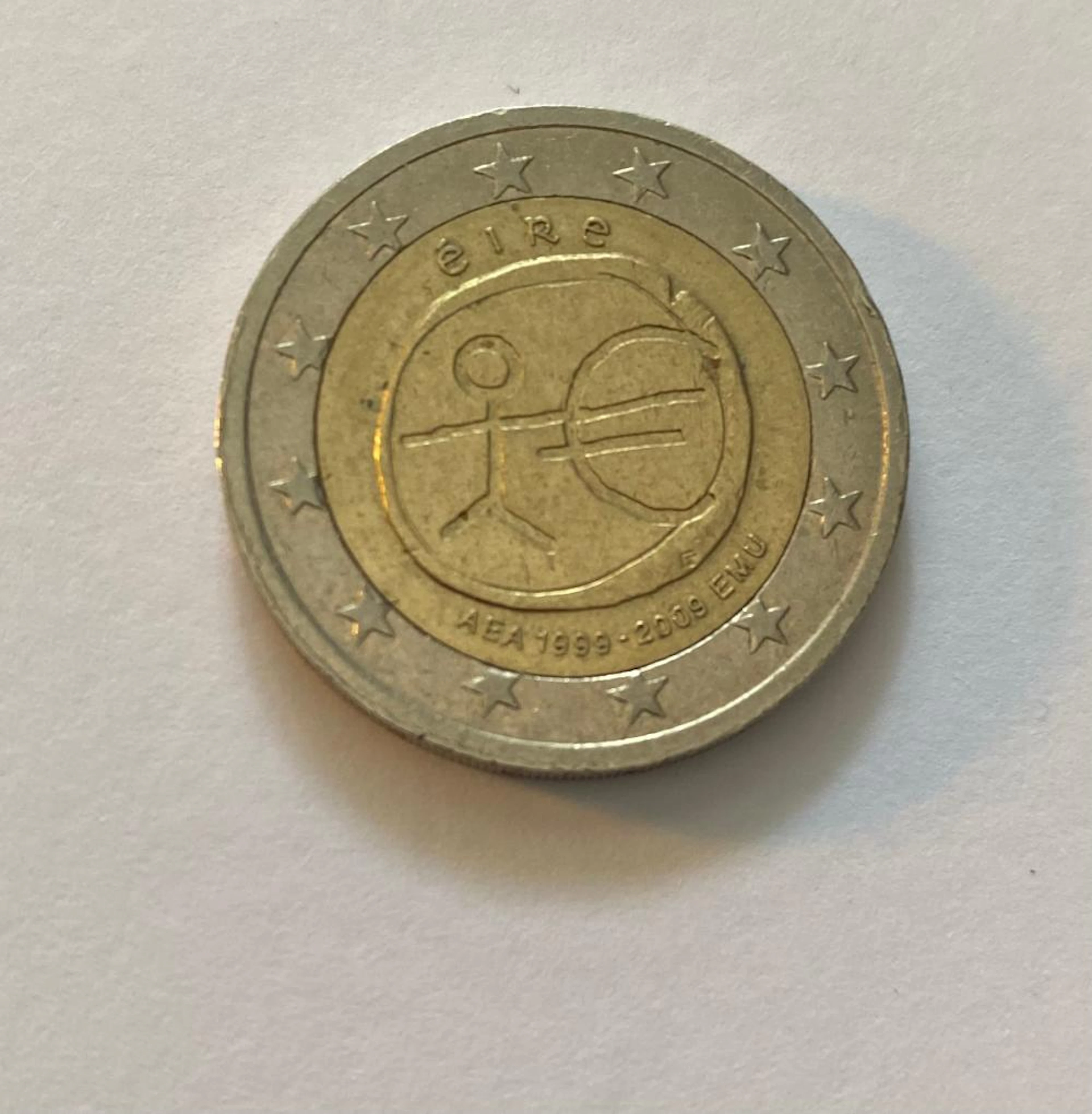 2 Euro Commemorative Coin Eire 10 Anniversary Of The...