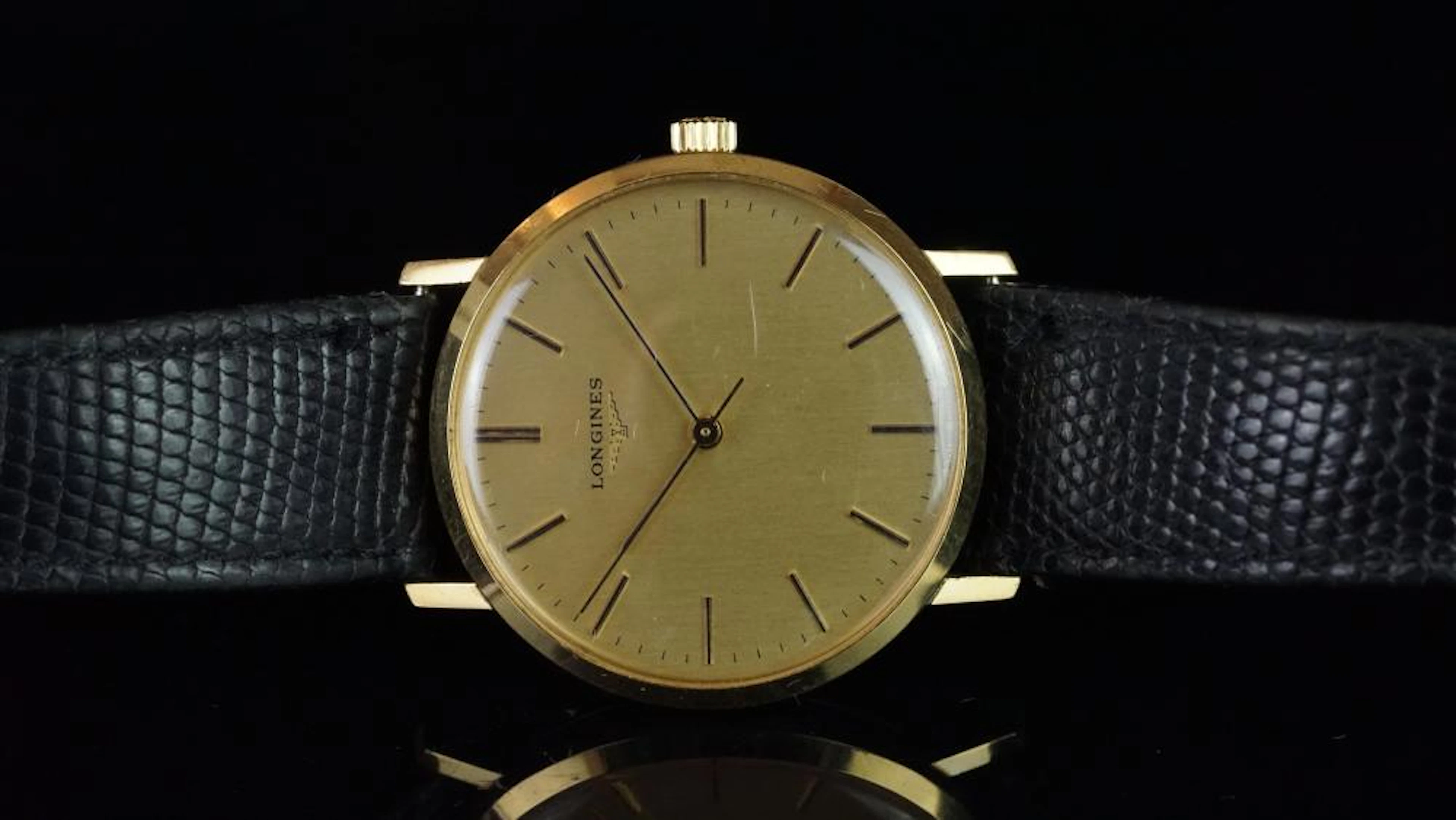 GENTLEMEN'S LONGINES GOLD PLATED DRESS WATCH, ORIG