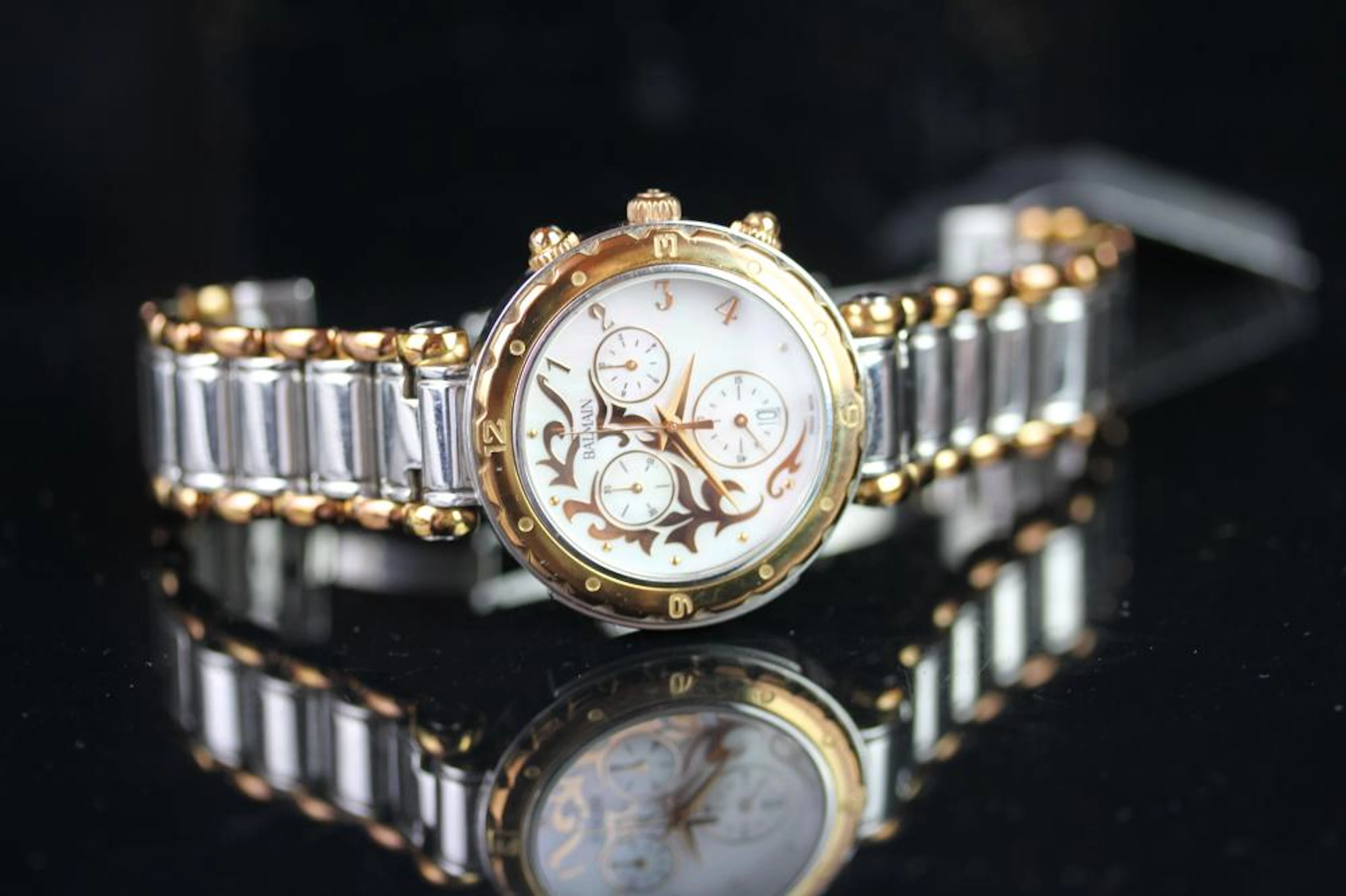 LADIES' PIERRE BALMAIN BI-METAL CHRONOGRAPH