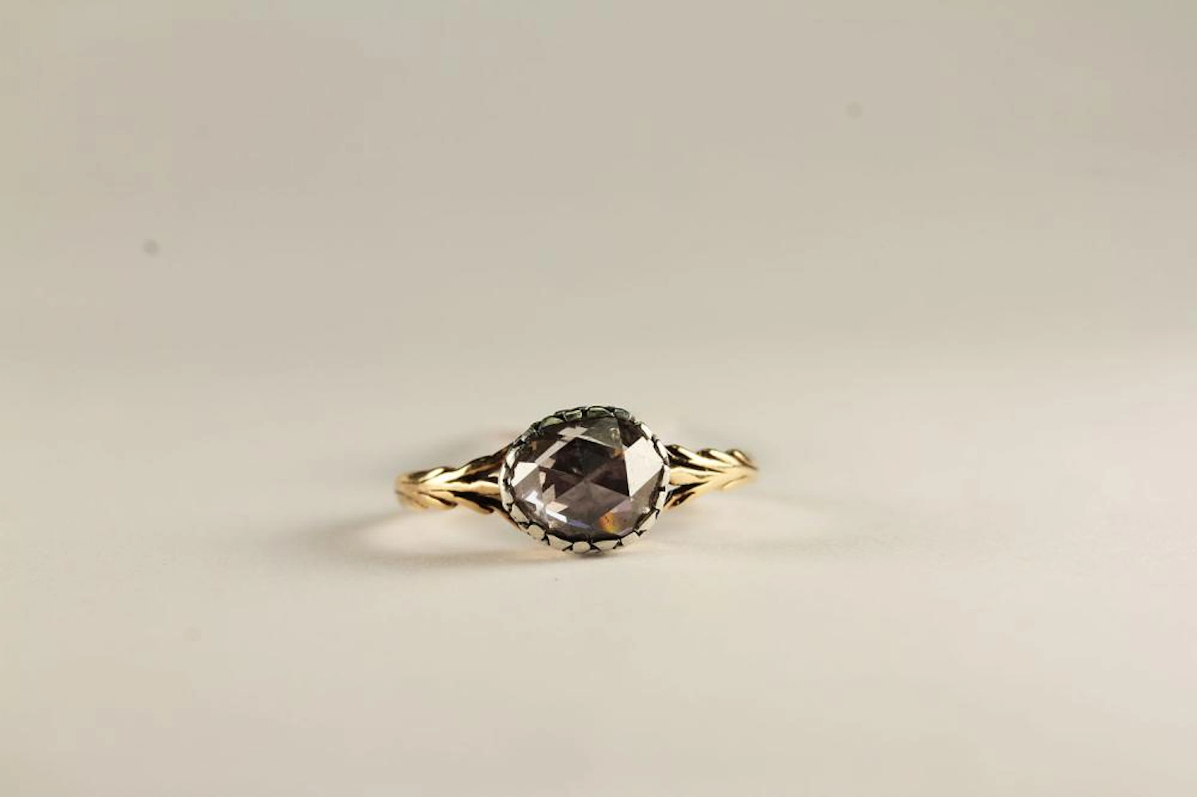 Victorian 1.14ct Natural Pink Diamond Solitaire Ring
