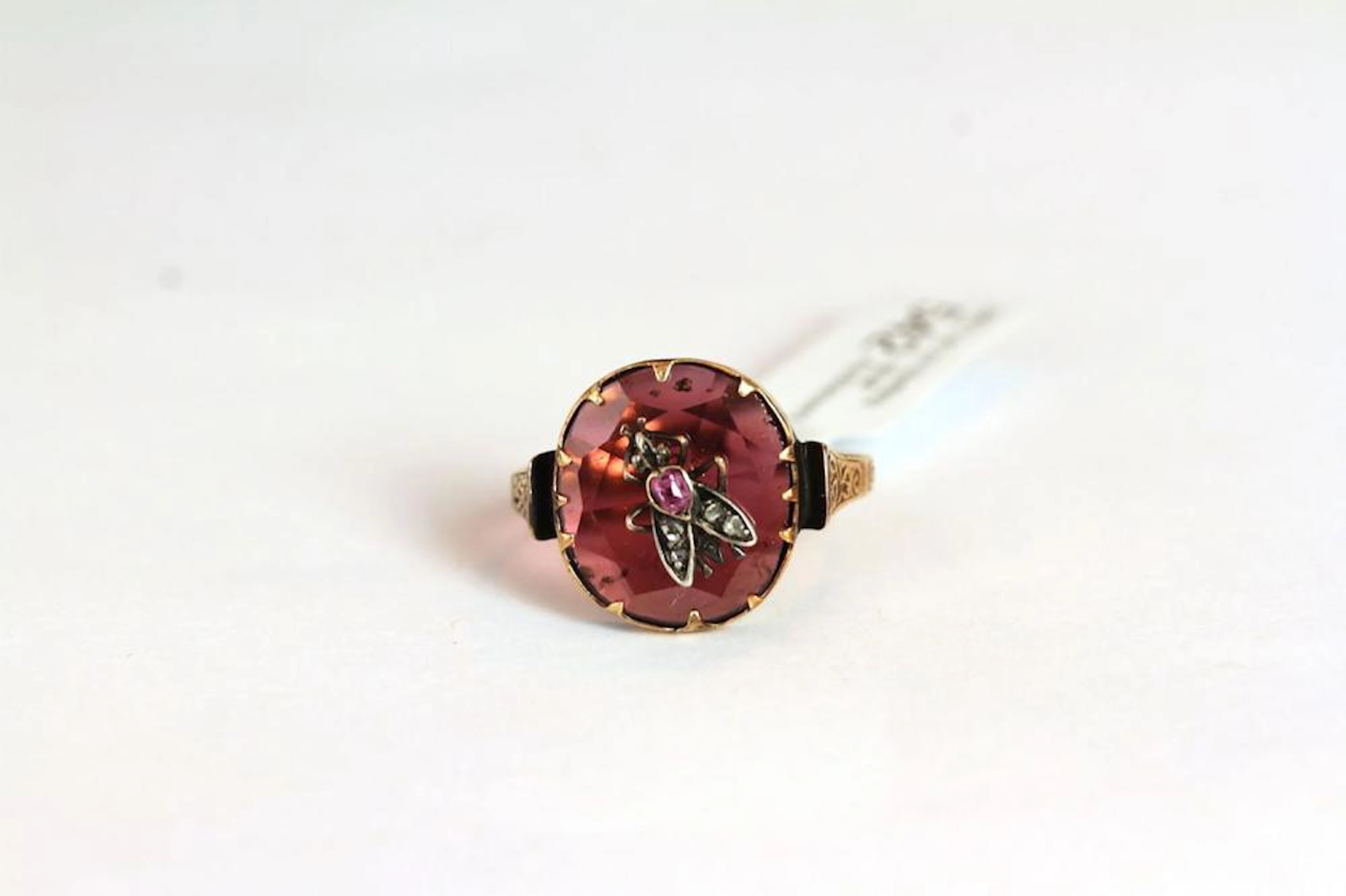 Victorian bug signet ring