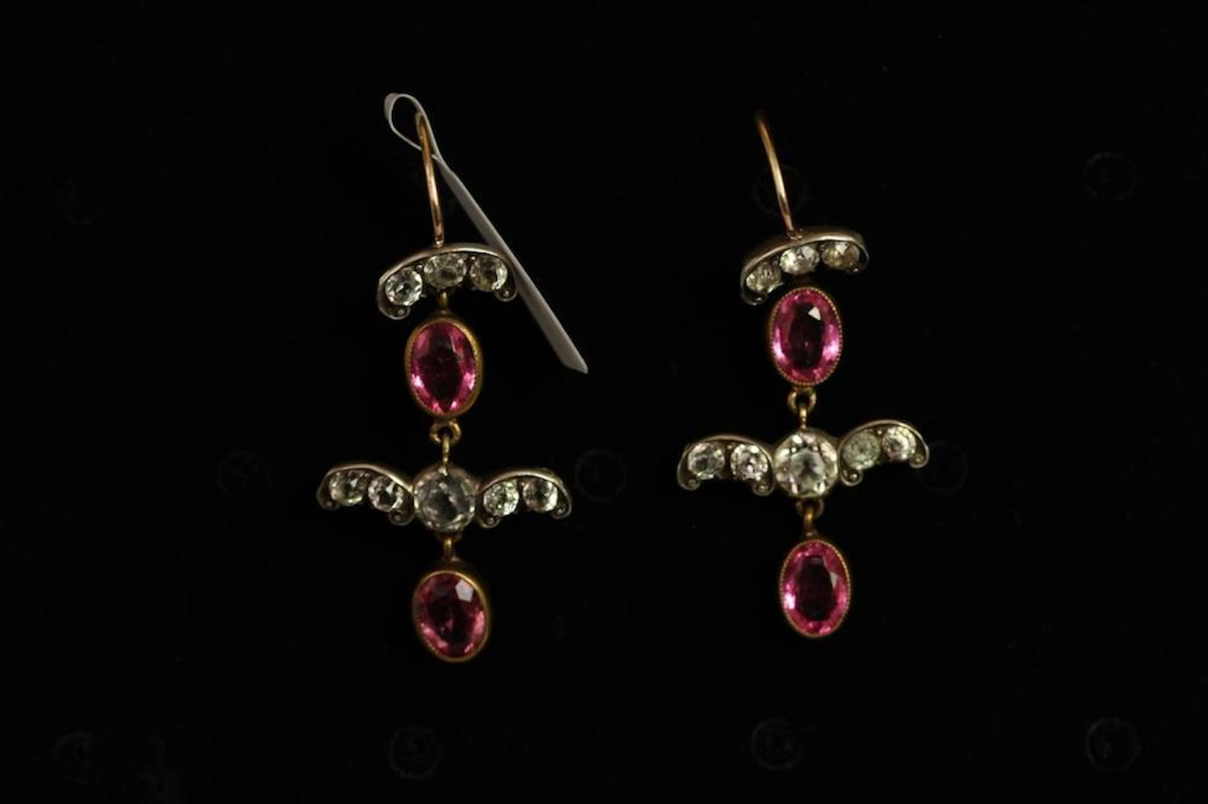 Early 20th Century Paste set earrings