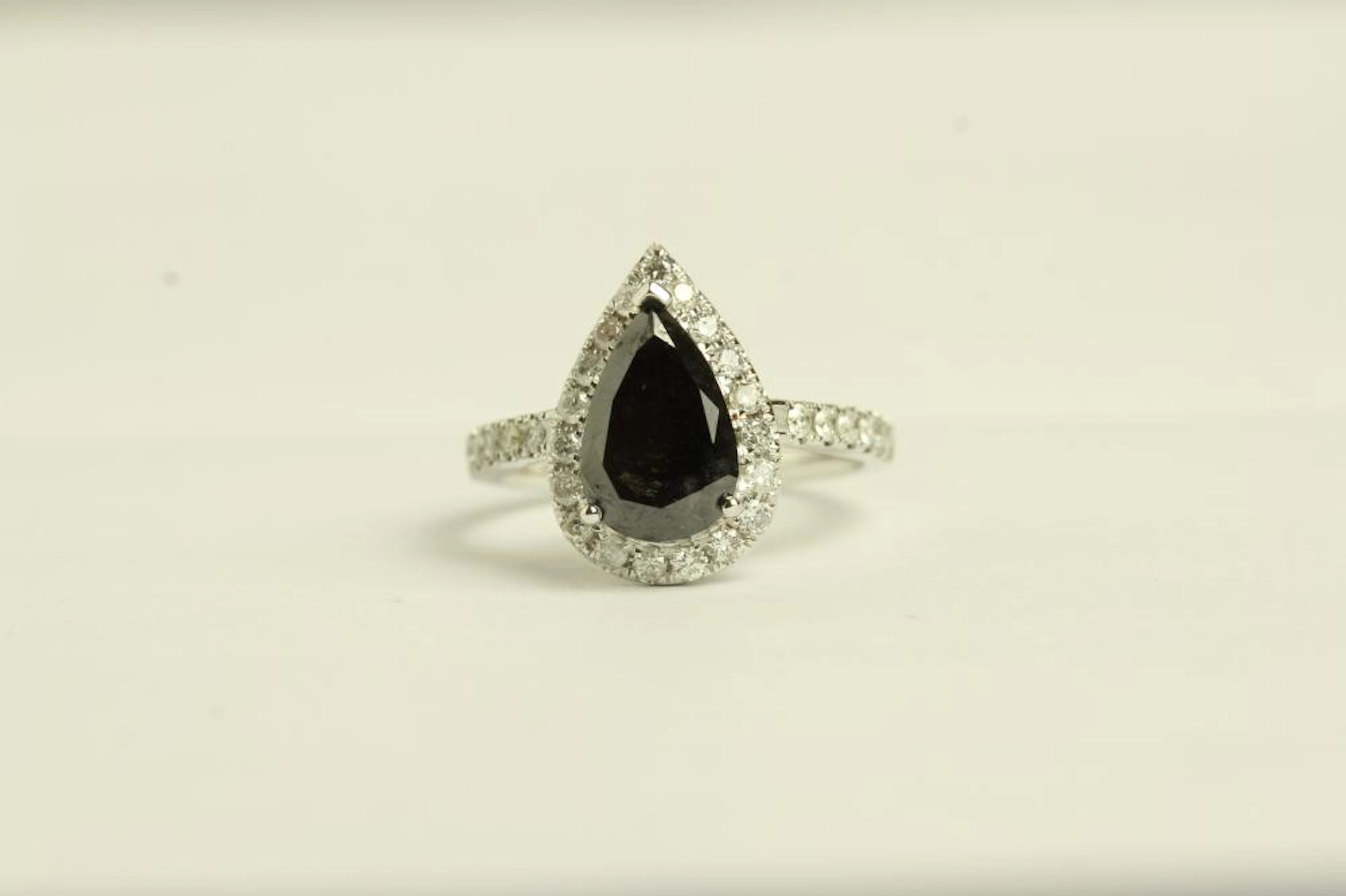 Black and White Diamond ring