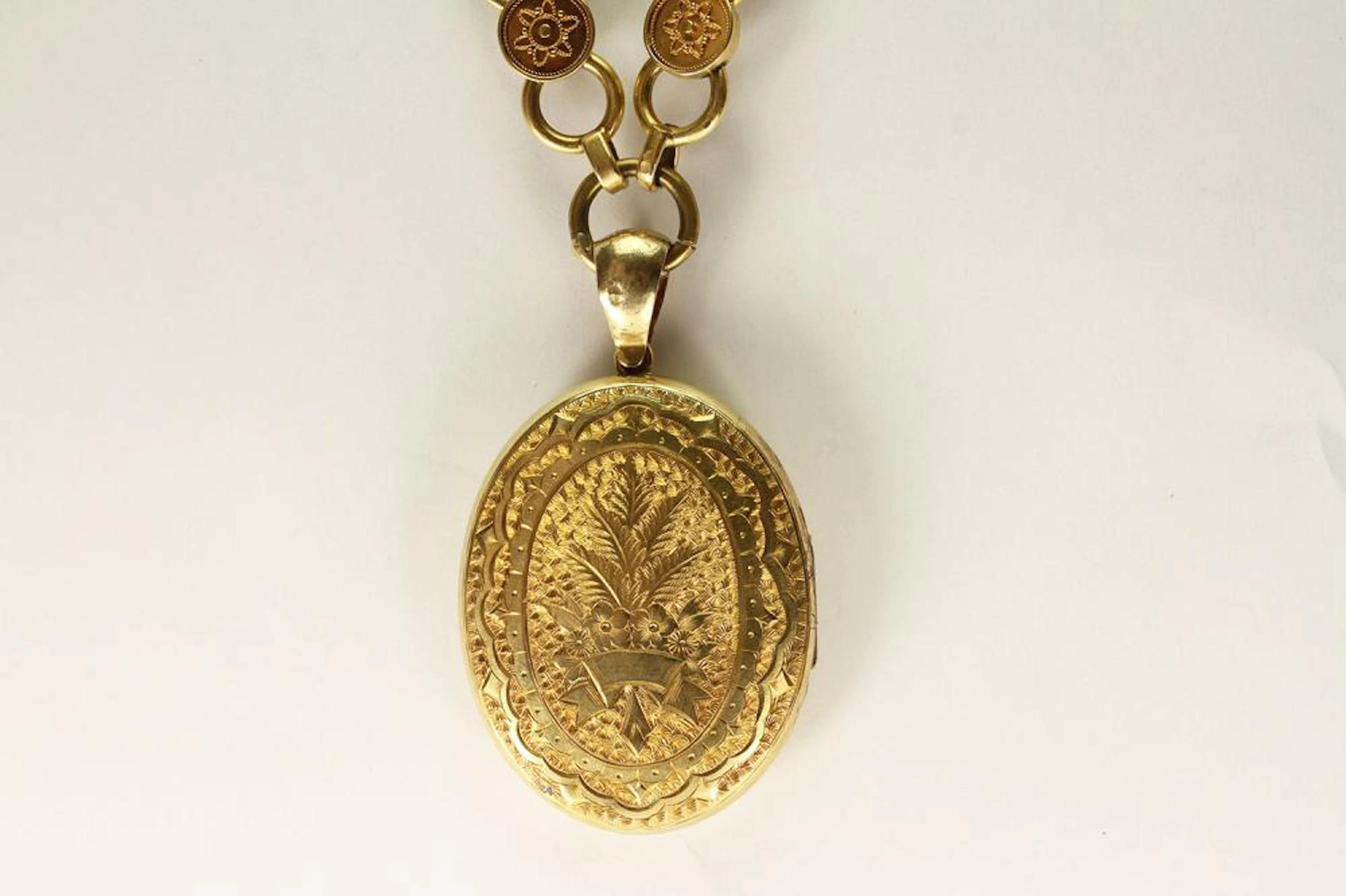 Victorian Gold Locket and Chain
