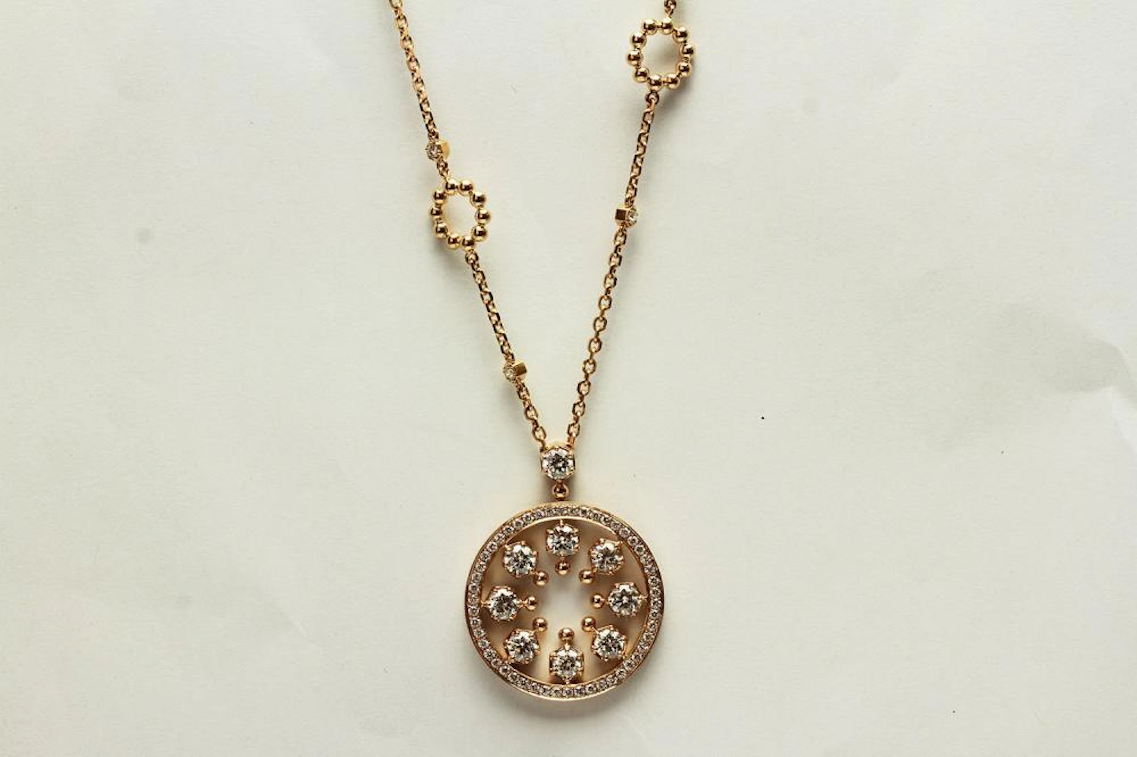 18K ROSE GOLD BOODLES CIRCUS NECKLACE