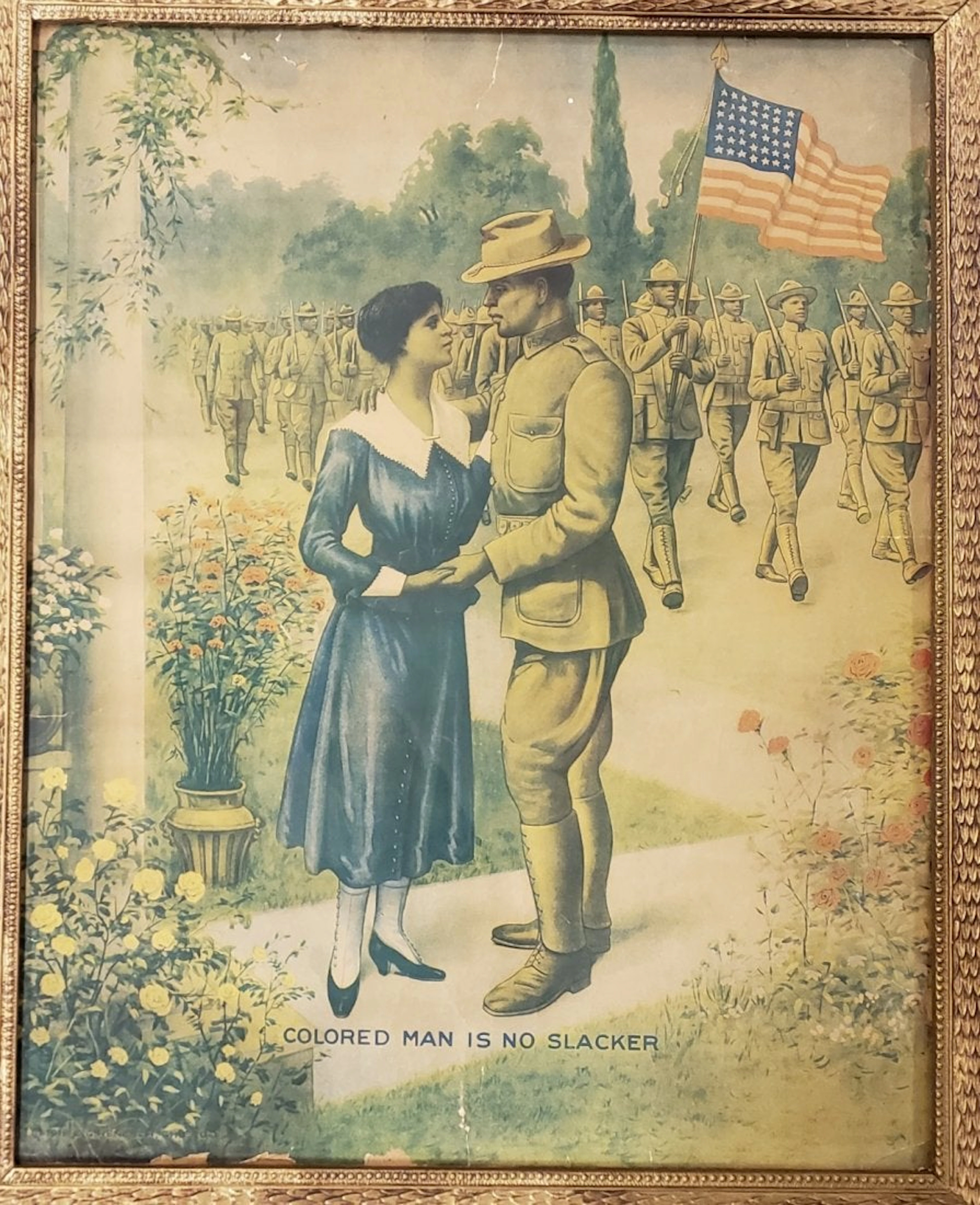 WW I Poster "Colored Man Is No Slacker"