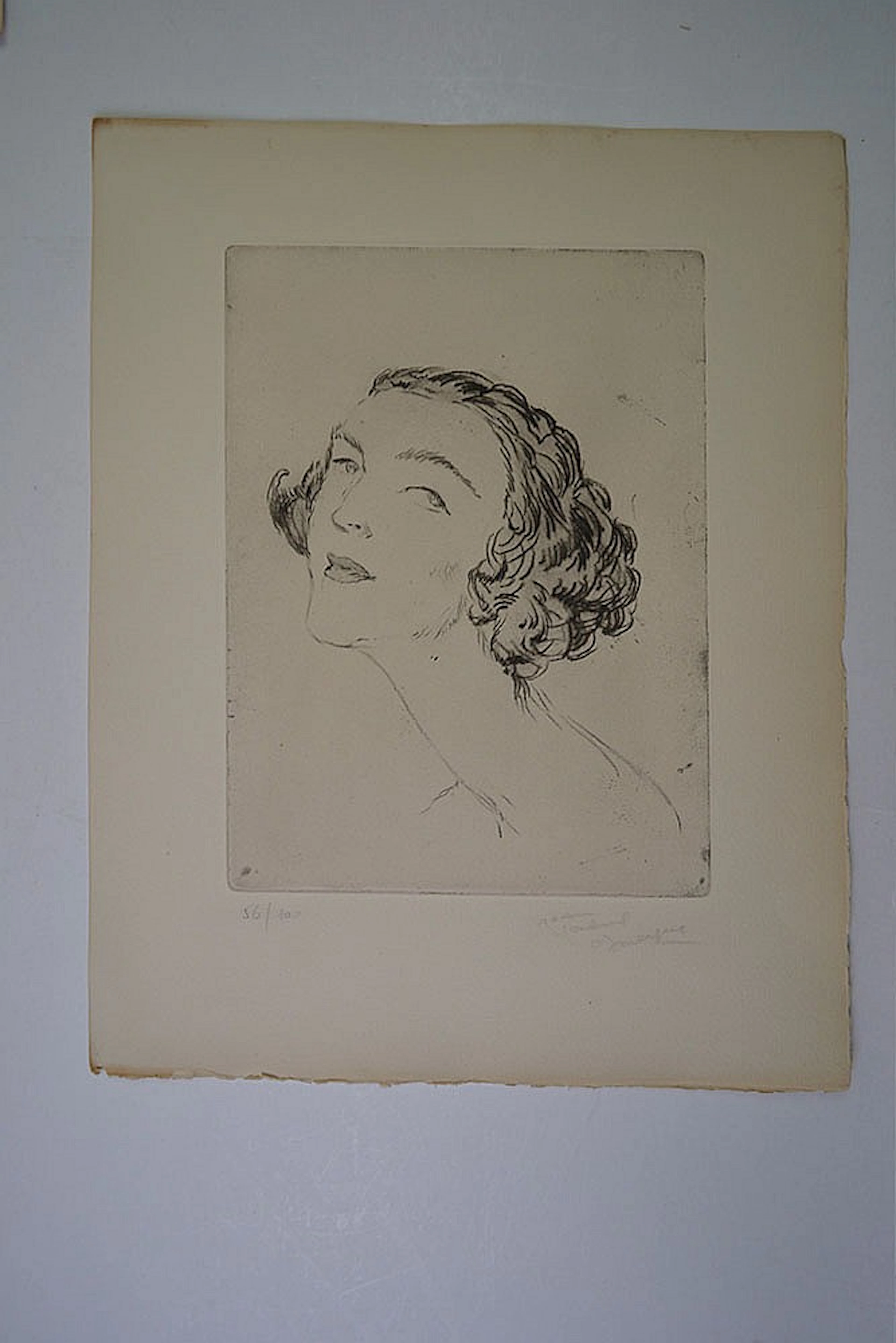 DOMERGUE Jean-Gabriel - PORTRAIT FEMININ. 56/100